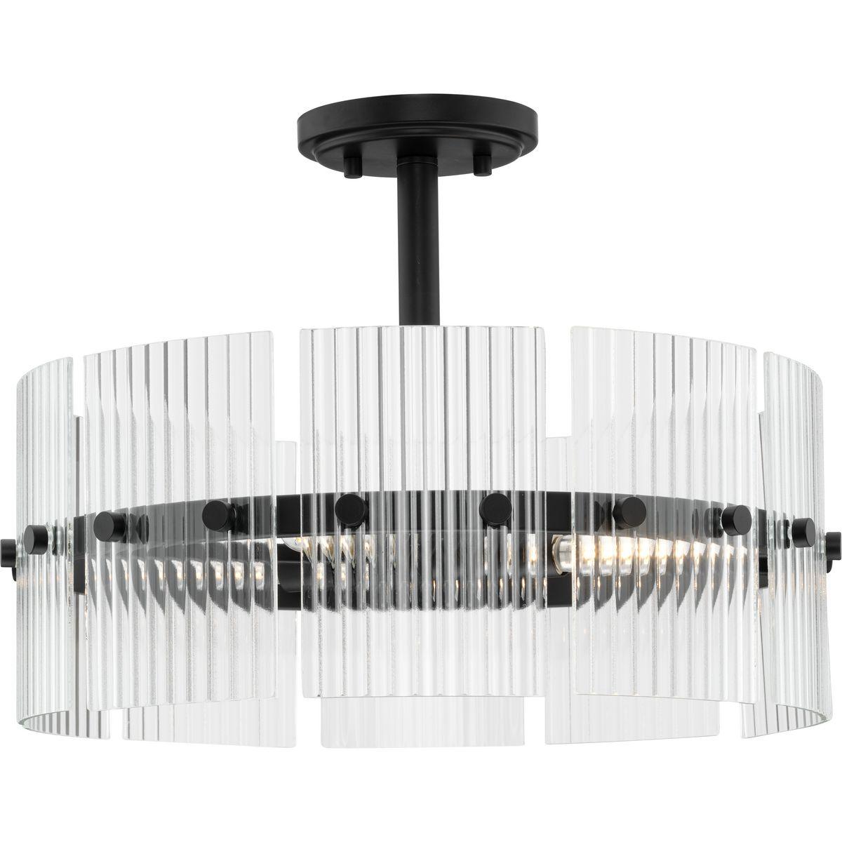 Progress Lighting® P500456-31M Seville Light Fixture, (4) Lamps B10 Lamp, 120 V, Matte Black Housing