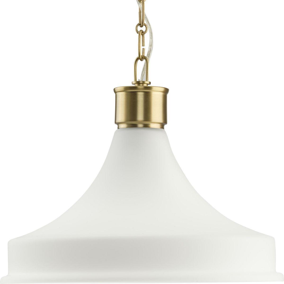 Progress Lighting® P500478-191 Graelyn Traditional Pendant Light, (1) Lamps A19 Lamp, 120 V, Brushed Gold Housing