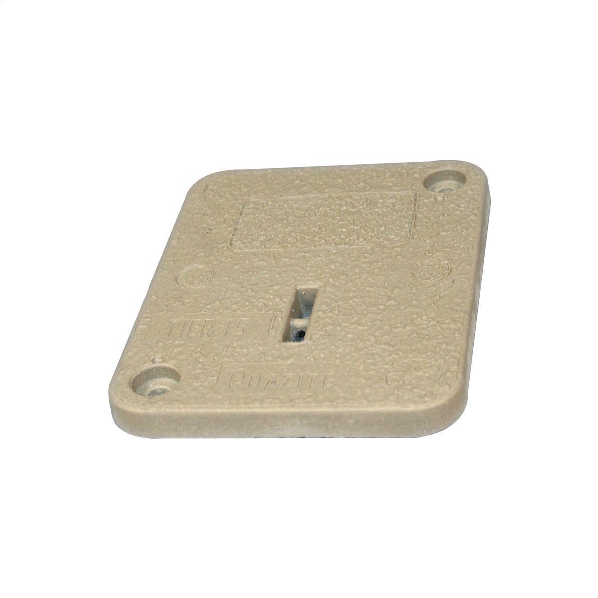 QUAZITE® PC1118CA0012 1-Piece Tier-8 Type BD Enclosure Cover, 11 in L x 18 in W x 3/4 in D, For Use With Small Underground Box, Polymer Concrete