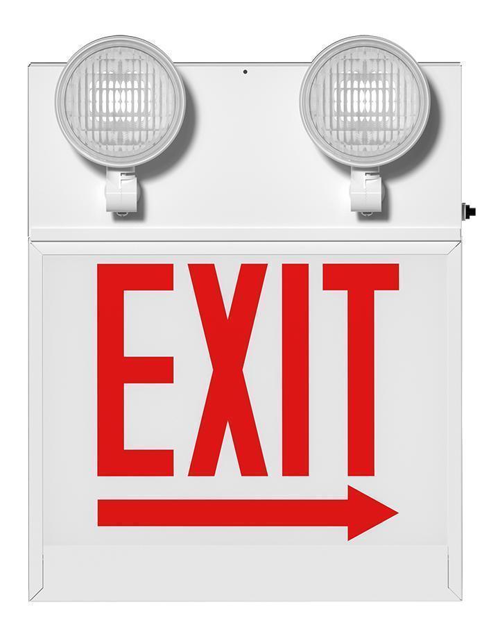 RAB Lighting ECOMBO-1RARCH Combo Lighting Unit & Exits