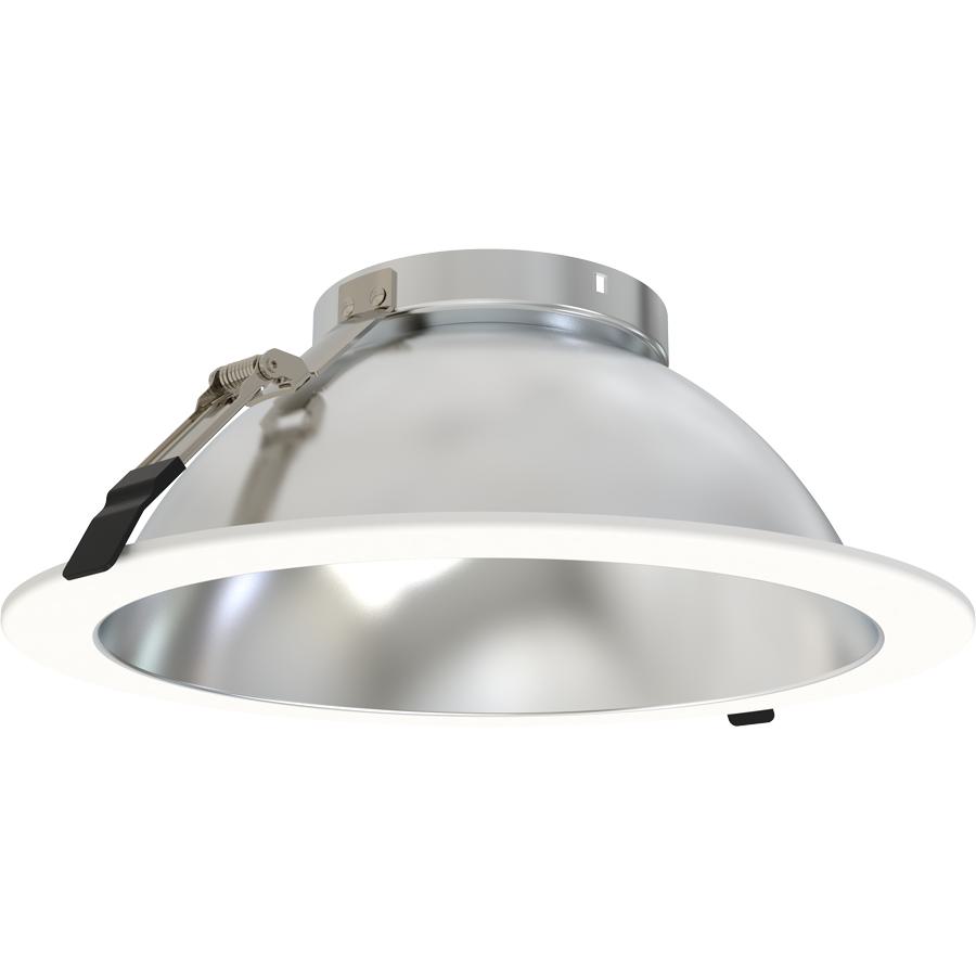 RAB Lighting ND22T-10RHW ND22T Trim Reflector, 10 in ID, LED Lamp, For Use With ND22 Downlight, Aluminum
