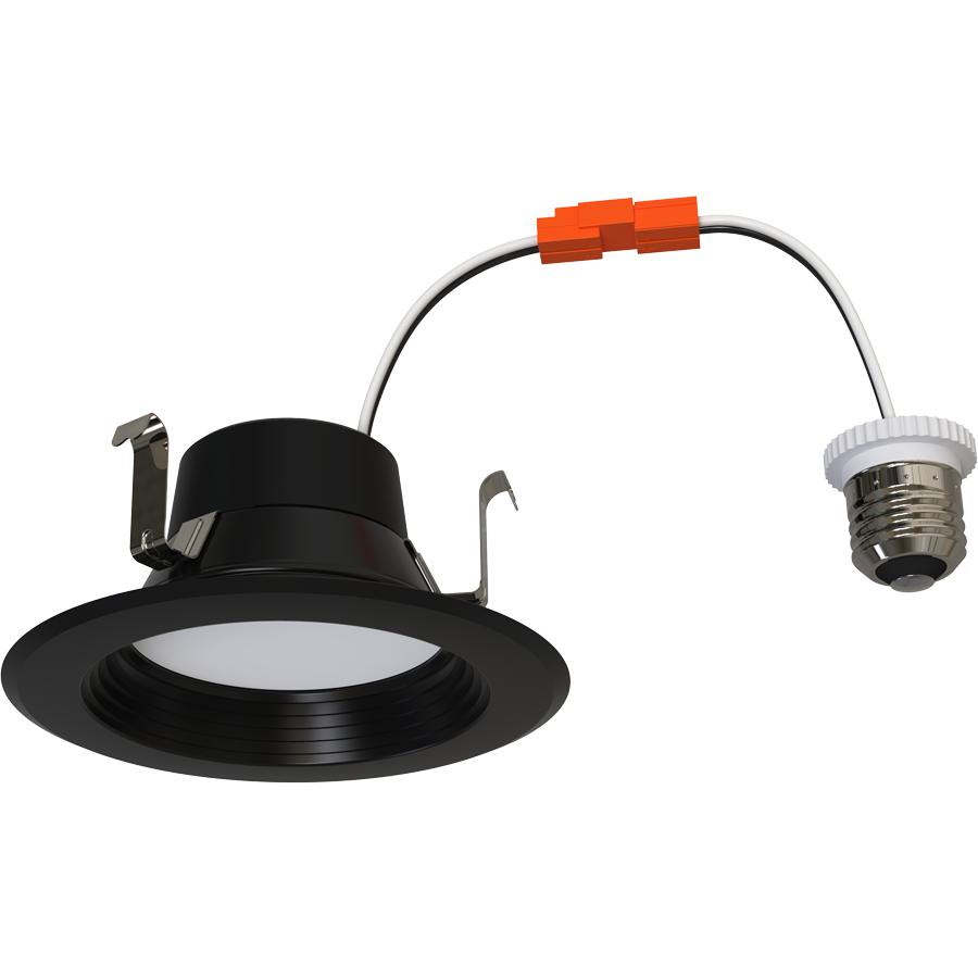 RAB Lighting R34X-4B-B R34X Field-Adjustable Retrofit, 7/6/05 W, LED Lamp, Round Shape, 700/600/500 Lumens