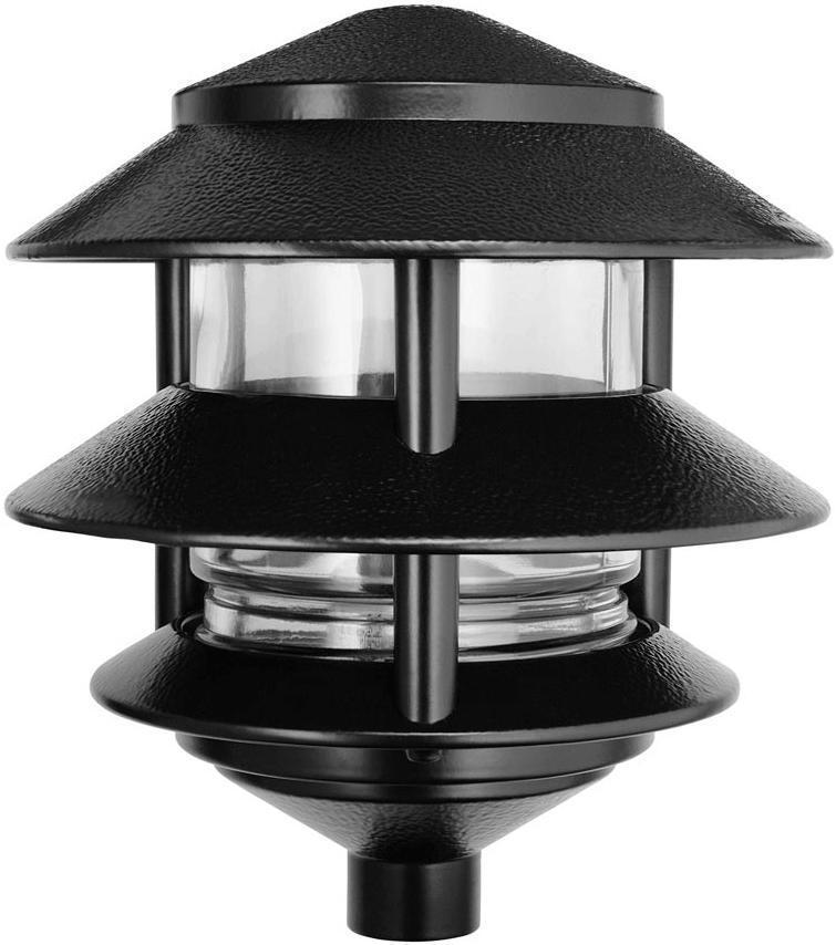 RAB Lighting LL322B 3-Tier HID Landscape Lawn Light,) A19 Lamp, 120 V AC, Black Housing