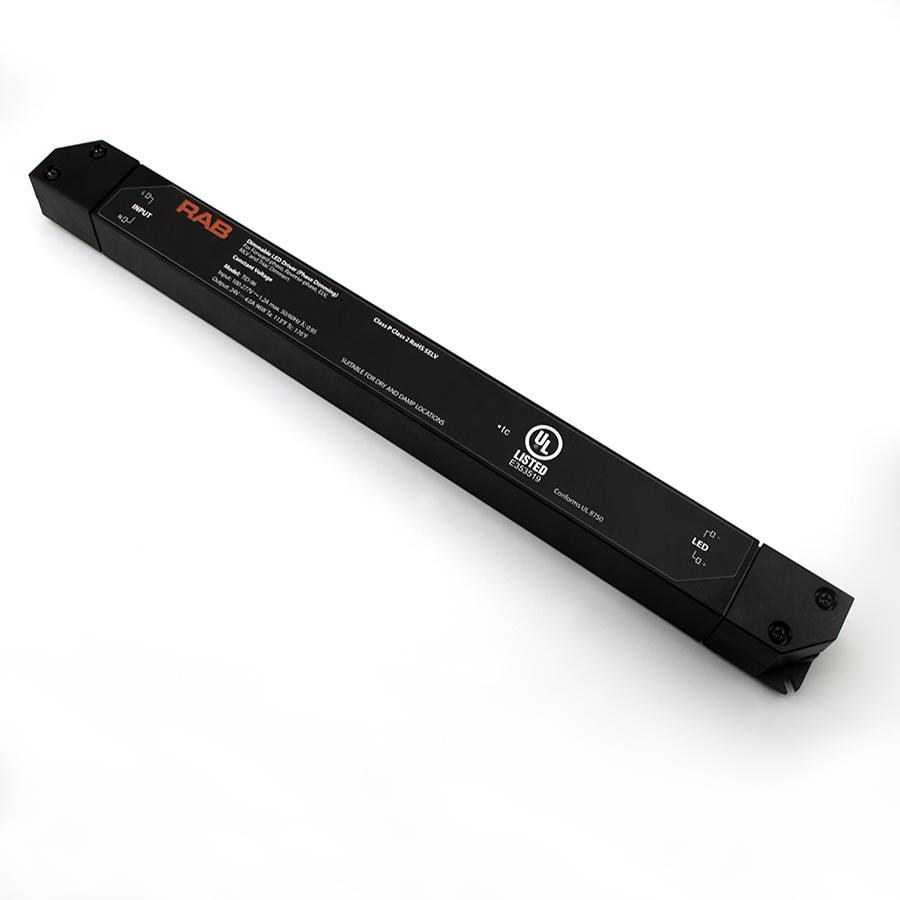 RAB Lighting TID-96 TID LED Driver, 100 to 277 V Input, 24 V DC Output, 96 W Power Rating