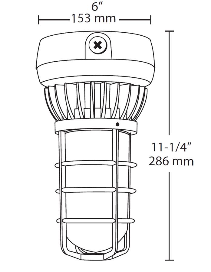 RAB Lighting VXLED13YDG Outdoor Vaporproof Light Fixtures