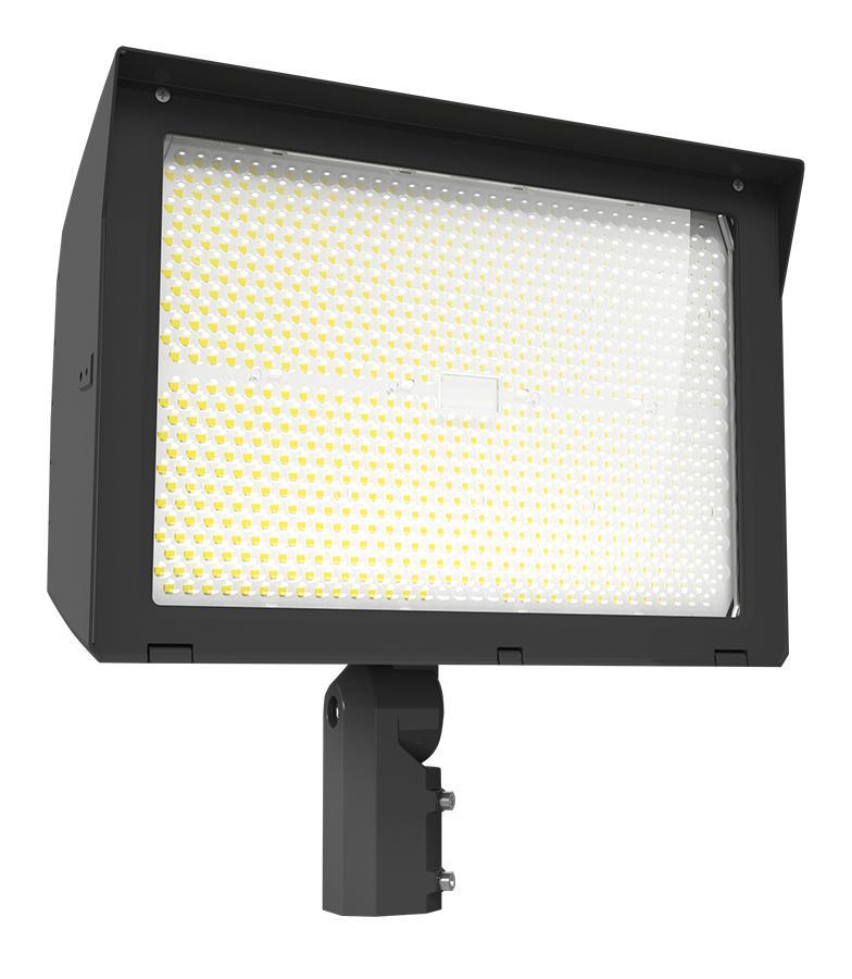 RAB Lighting X22-500 X22 Floodlight Fixture, LED Lamp, 500, 450, 420, 380 W Fixture, 120 to 277 V, Bronze Housing