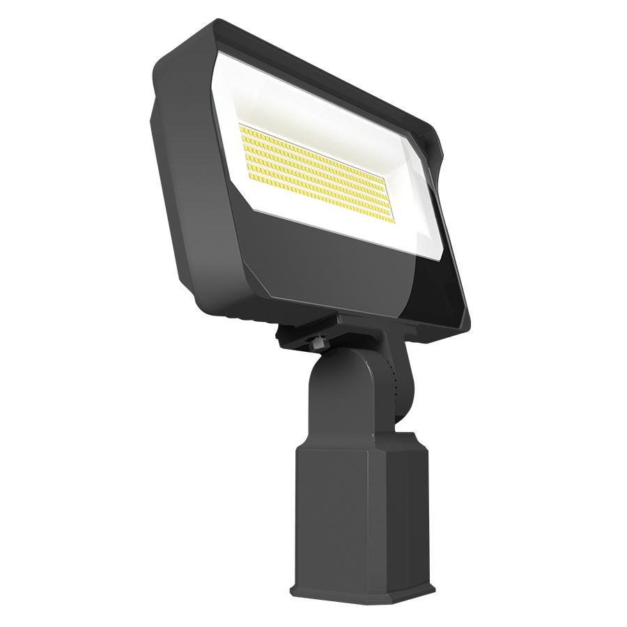 RAB Lighting X34L/RGB X34 3-Way Selectable Floodlight, LED Lamp, 90 W Fixture, 120 to 277 V, Bronze Housing