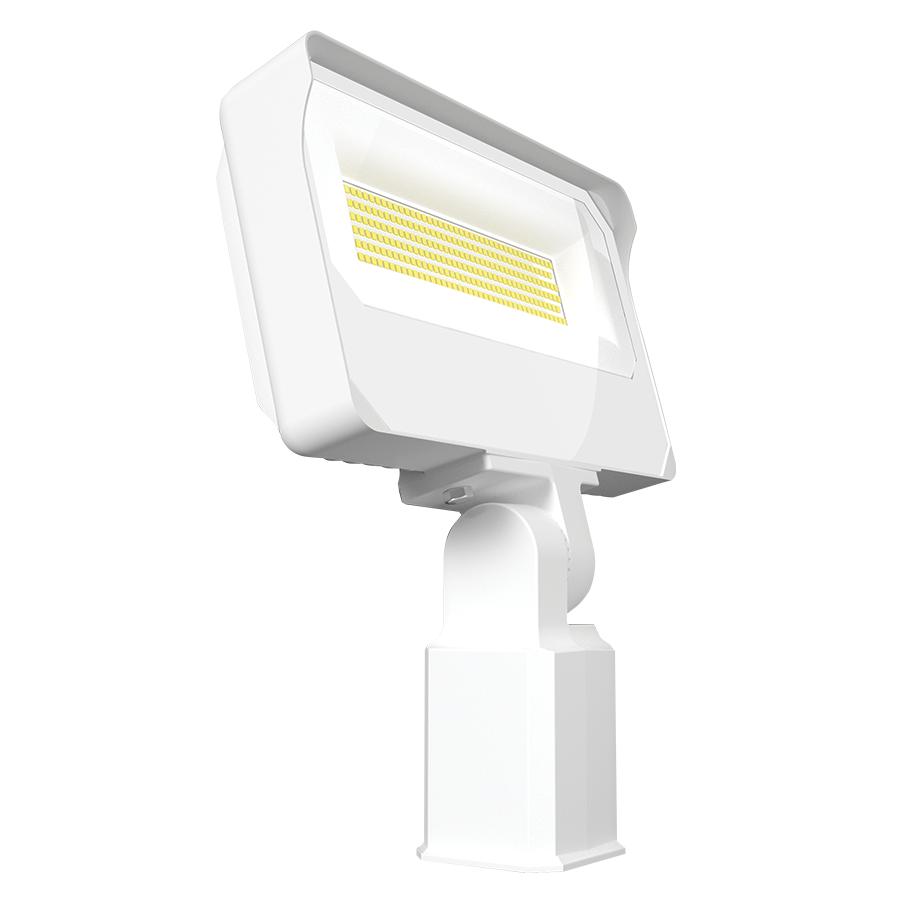 RAB Lighting X34LW/RGB X34 3-Way Selectable Floodlight, LED Lamp, 90 W Fixture, 120 to 277 V, White Housing