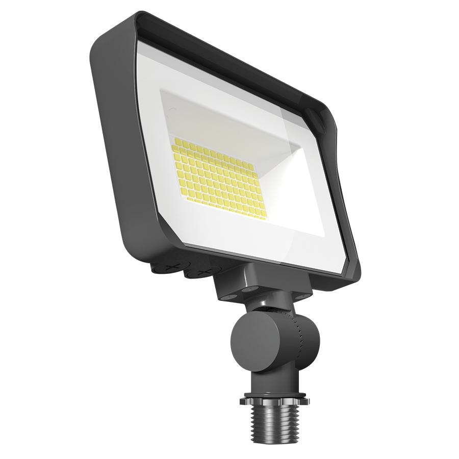 RAB Lighting X34S/RGB X34 Field-Adjustable Floodlight, LED Lamp, 30 W Fixture, 120 to 277 V, Bronze Housing