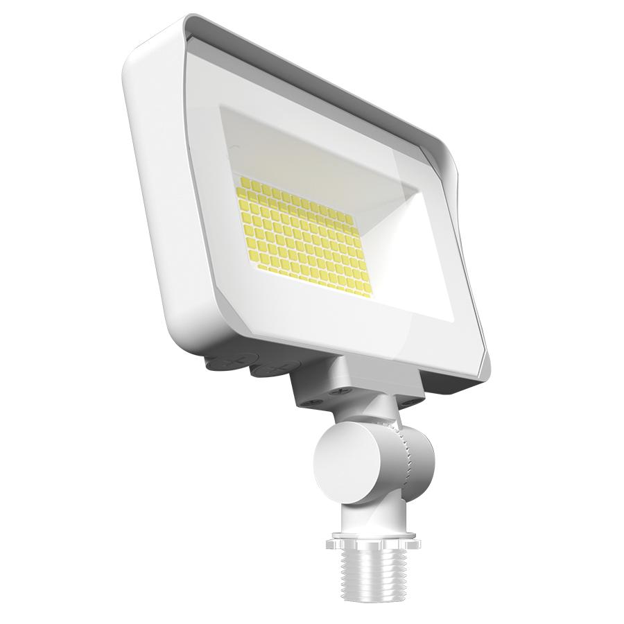 RAB Lighting X34SW/RGB X34 Field-Adjustable Floodlight, LED Lamp, 30 W Fixture, 120 to 277 V, White Housing