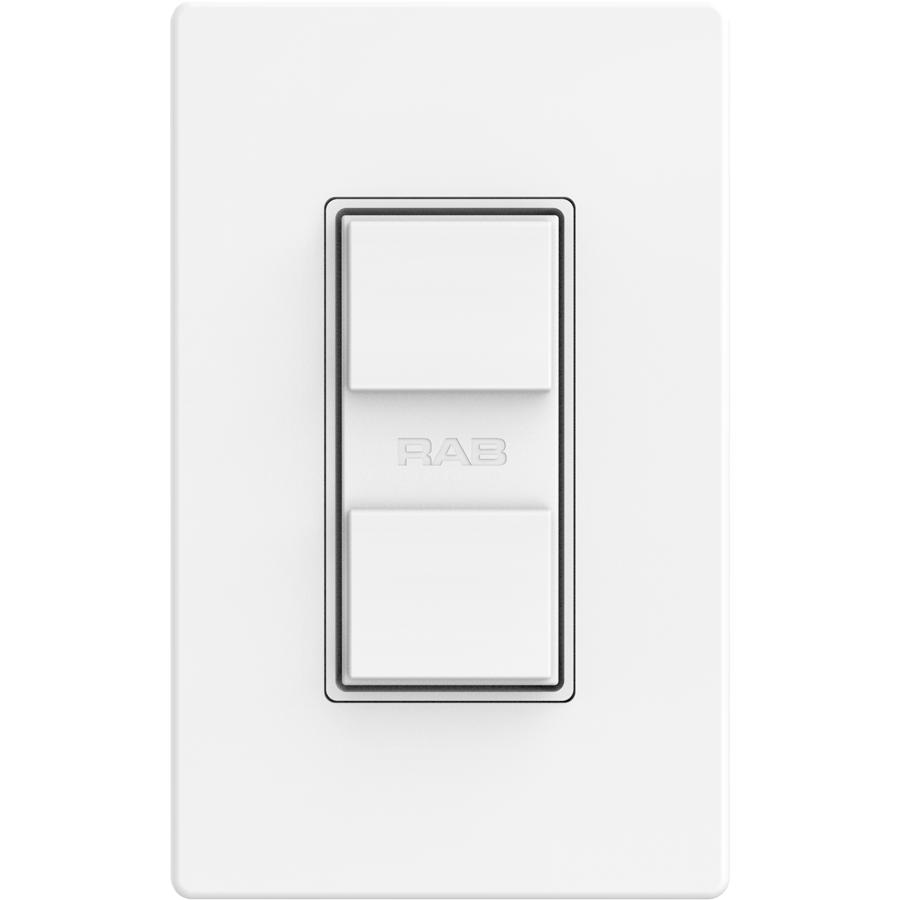 RAB Lighting ZDIMSP/LCB ZDIMSP Self-Powered Dimmer Switch, 1 Poles, White