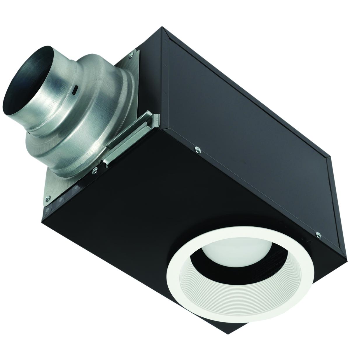 Panasonic WhisperRecessed LED™ FV-08VRE2 Ventilation Fan/Light, (1) Lamp, 18.5 W Fixture, 120 V AC, Galvanized Steel Housing
