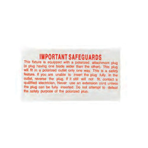 SATCO® 80-1698 Wire & Component Labels