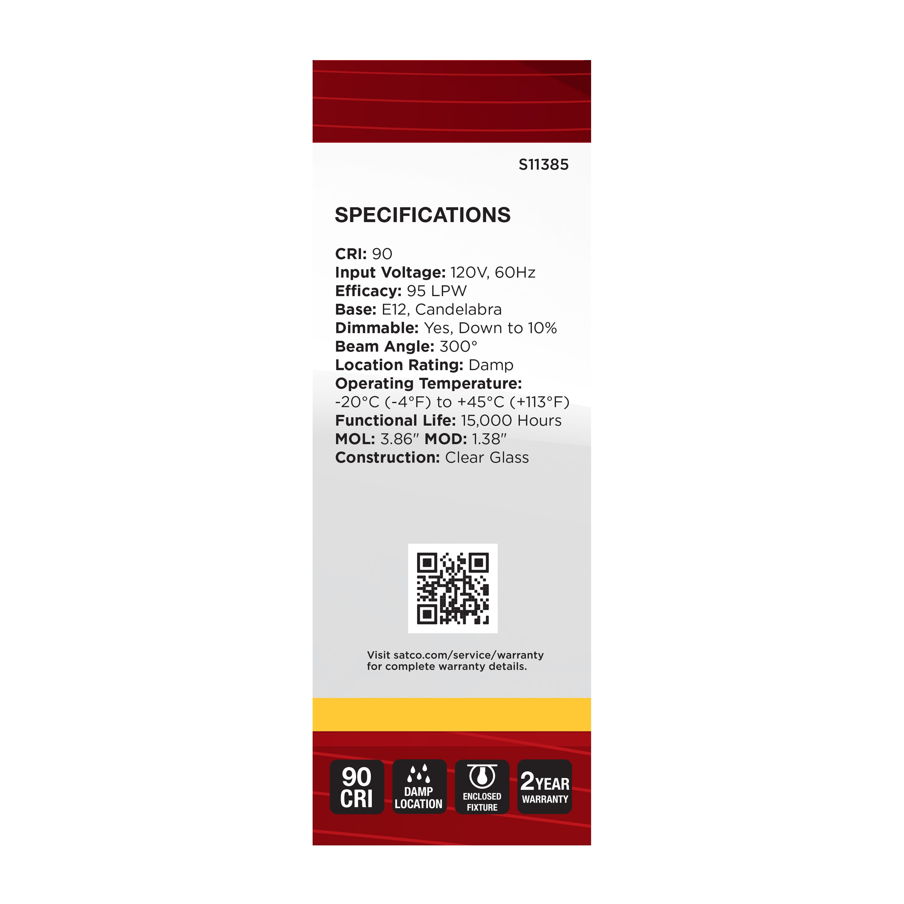 SATCO® S11385 LED - Decorative