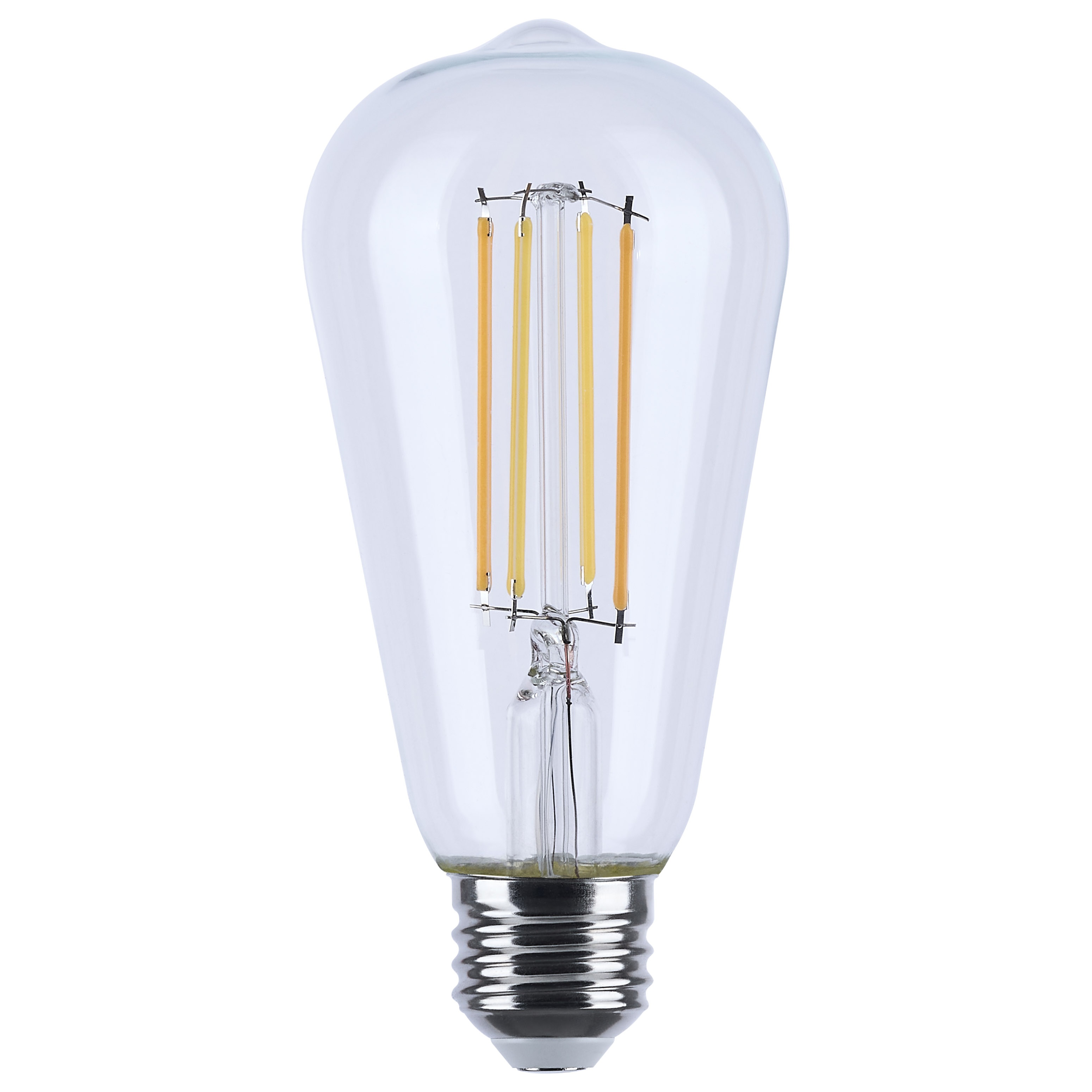 SATCO® S12154 Indoor LED Decorative, 8 W, 60 W Incandescent Equivalent, E26 Medium LED Lamp, ST19 Shape, 800 Lumens