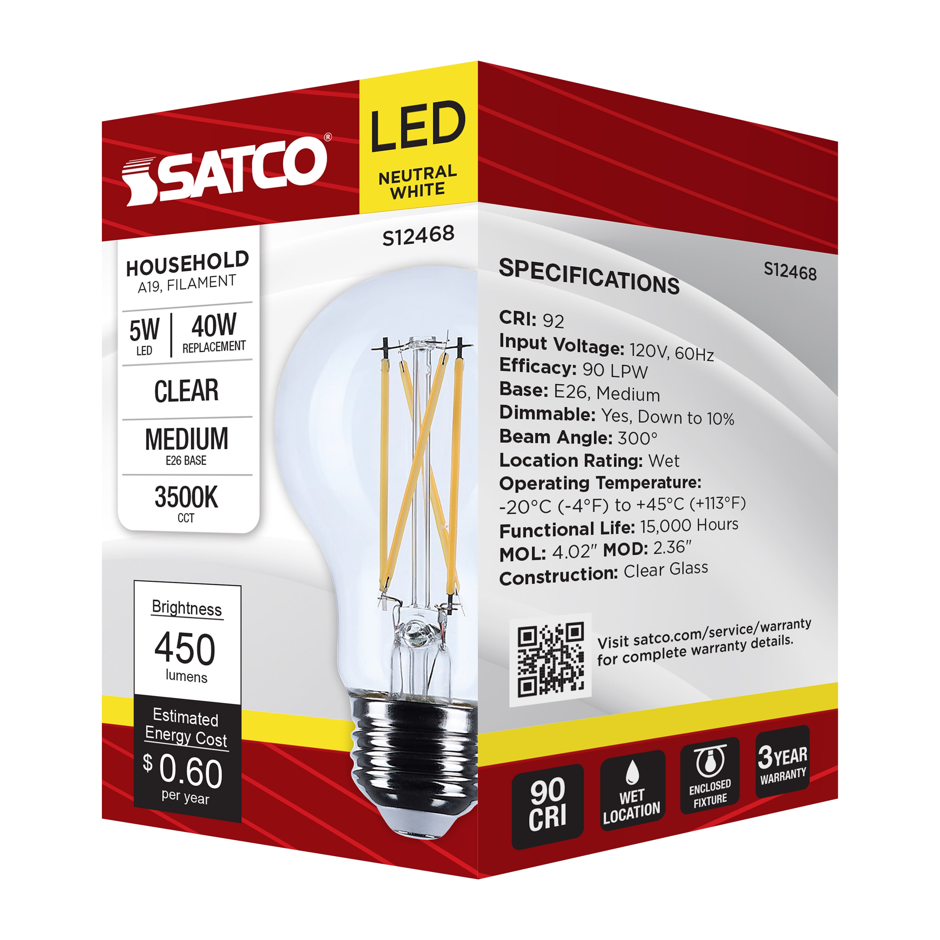 SATCO® S12468 LED - A-Line