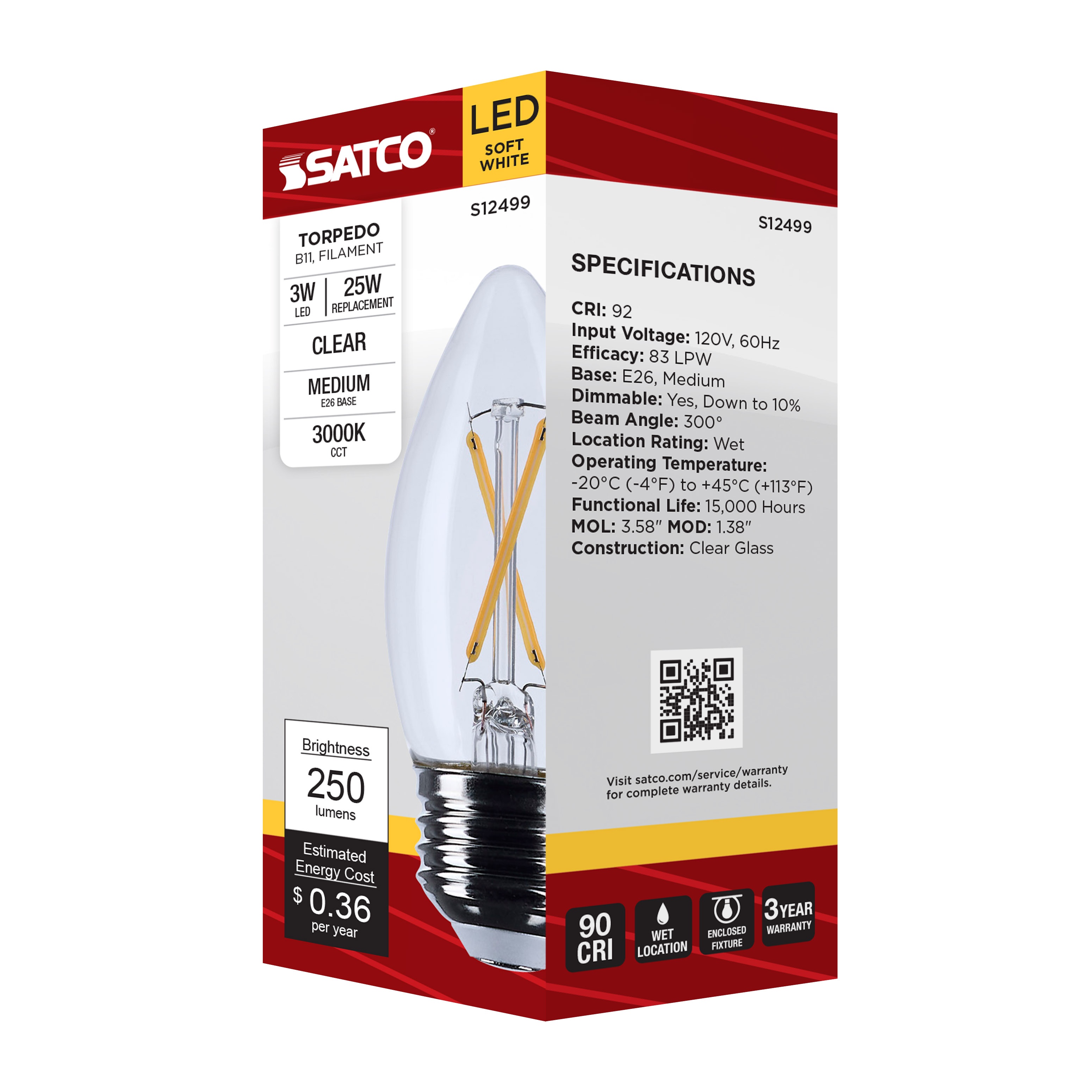SATCO® S12499 LED - Decorative