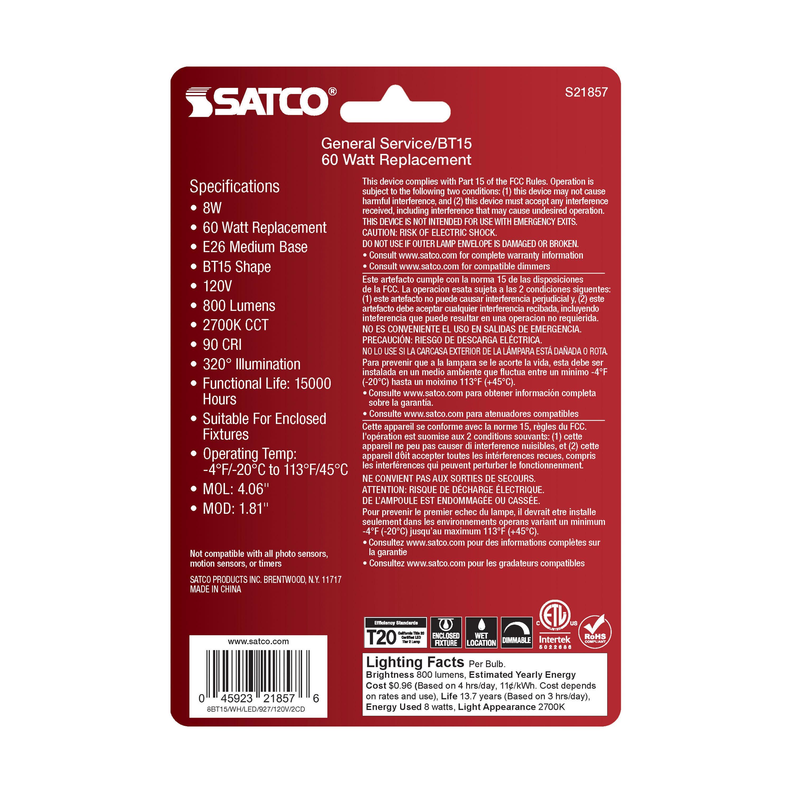SATCO® S21857 LED - Decorative