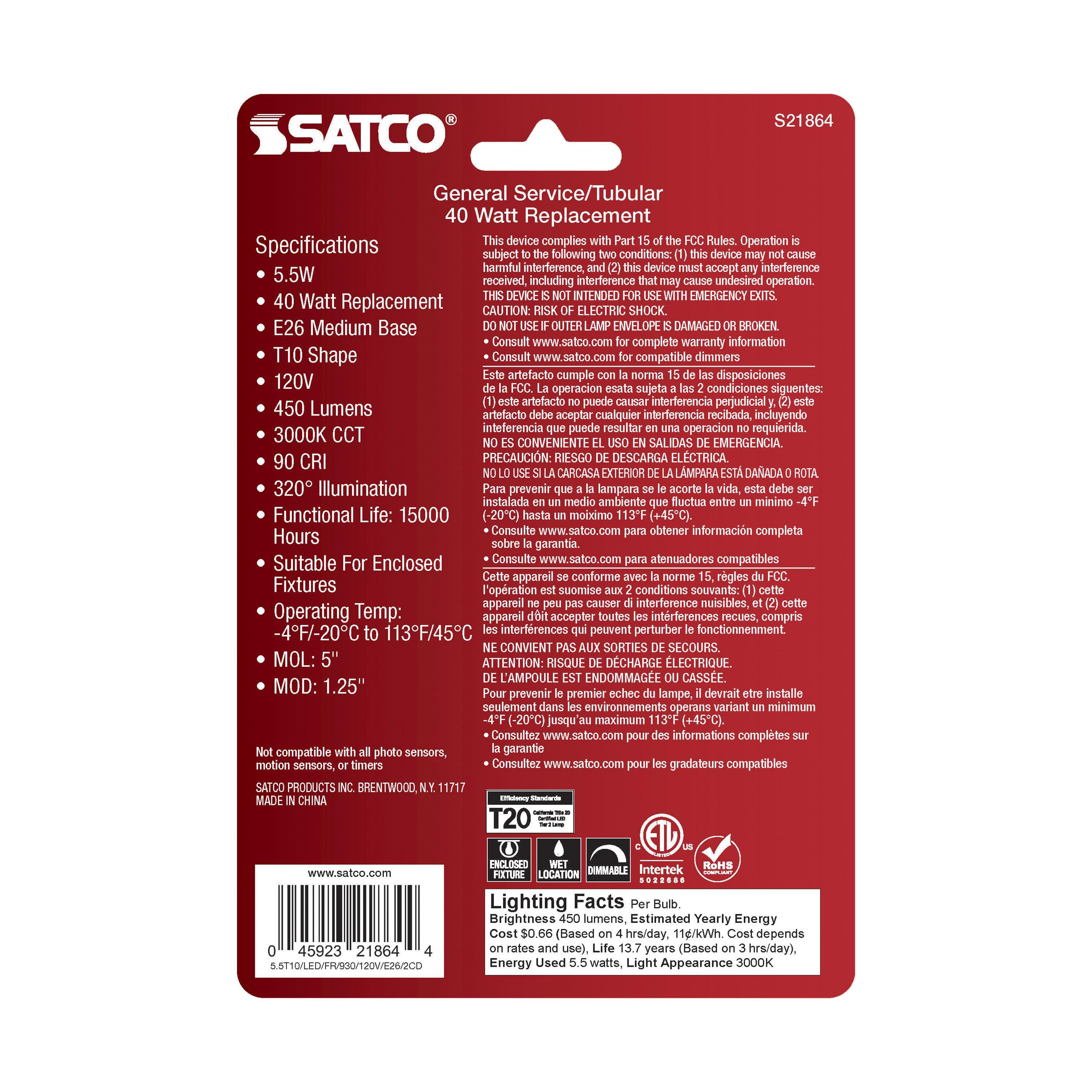 SATCO® S21864 LED - Decorative