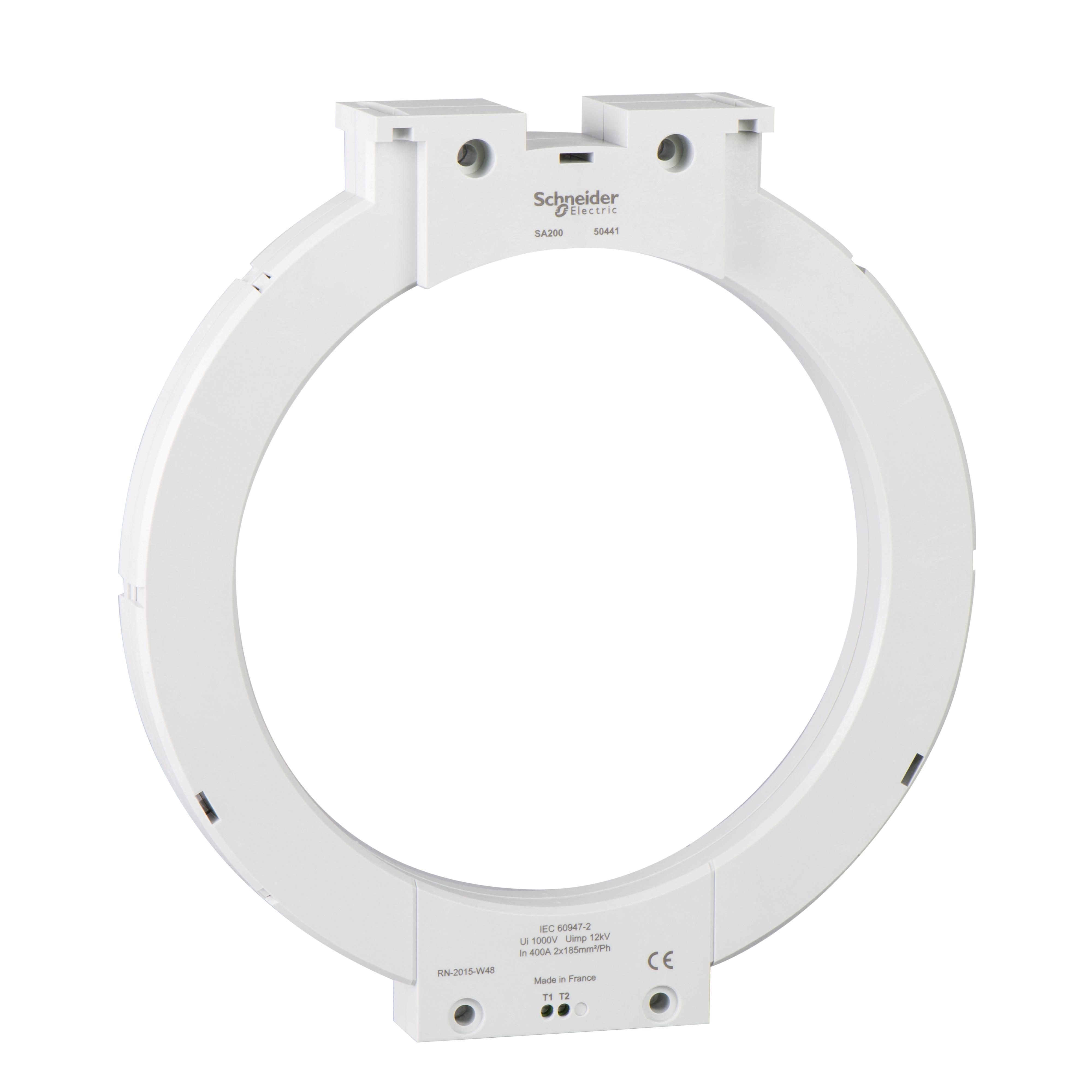 Schneider Electric 50441 A Type Closed Toroid Merlin Gerin Earth Leakage Current Sensor, Relay Output