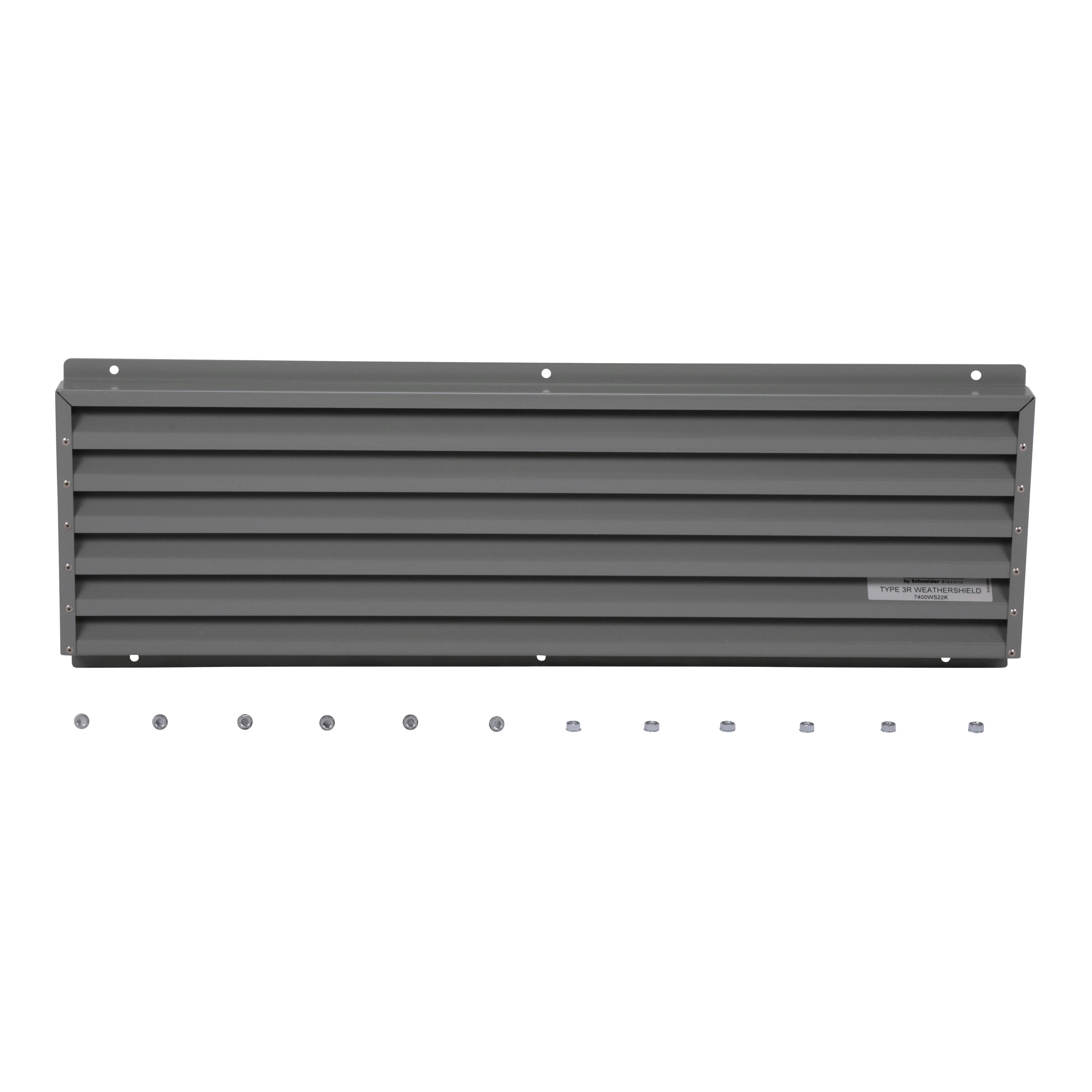 Schneider Electric Square D™ 7400WS22M Weathershield, For Use With Transformer, Steel, Gray