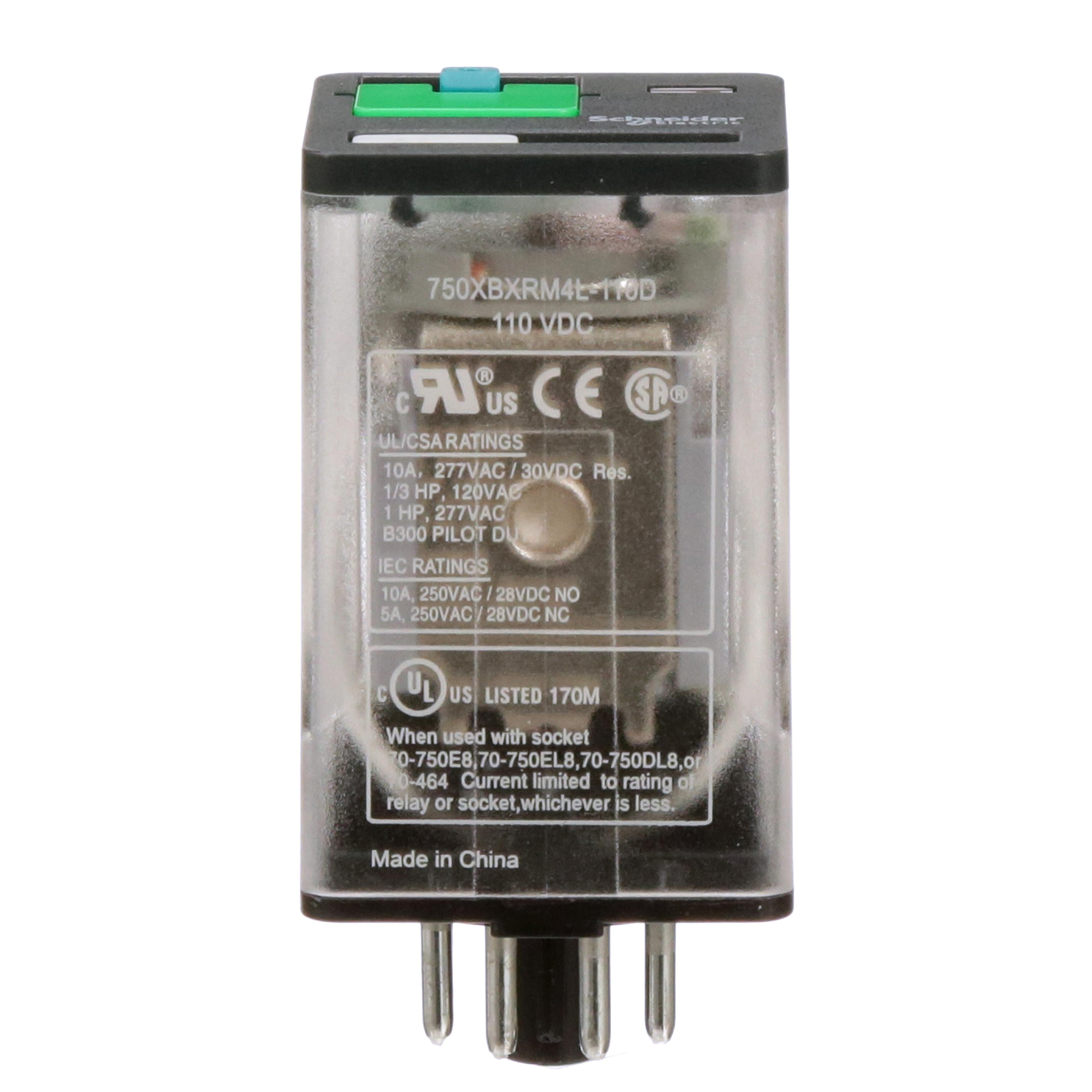 Schneider Electric 750XBXRM4L-110D General Purpose Relays