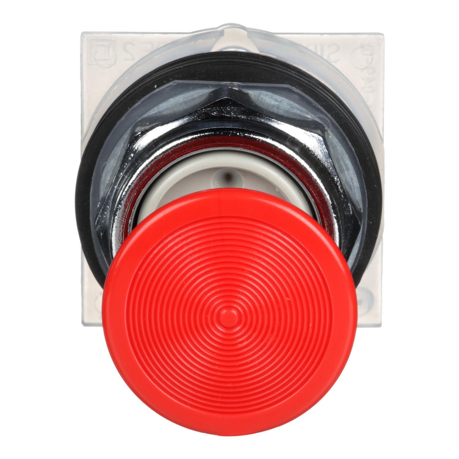 Schneider Electric Harmony™ 9001KR4R Non-Illuminated Type K Pushbutton Operator, 1.18 in, 2 Positions, Red