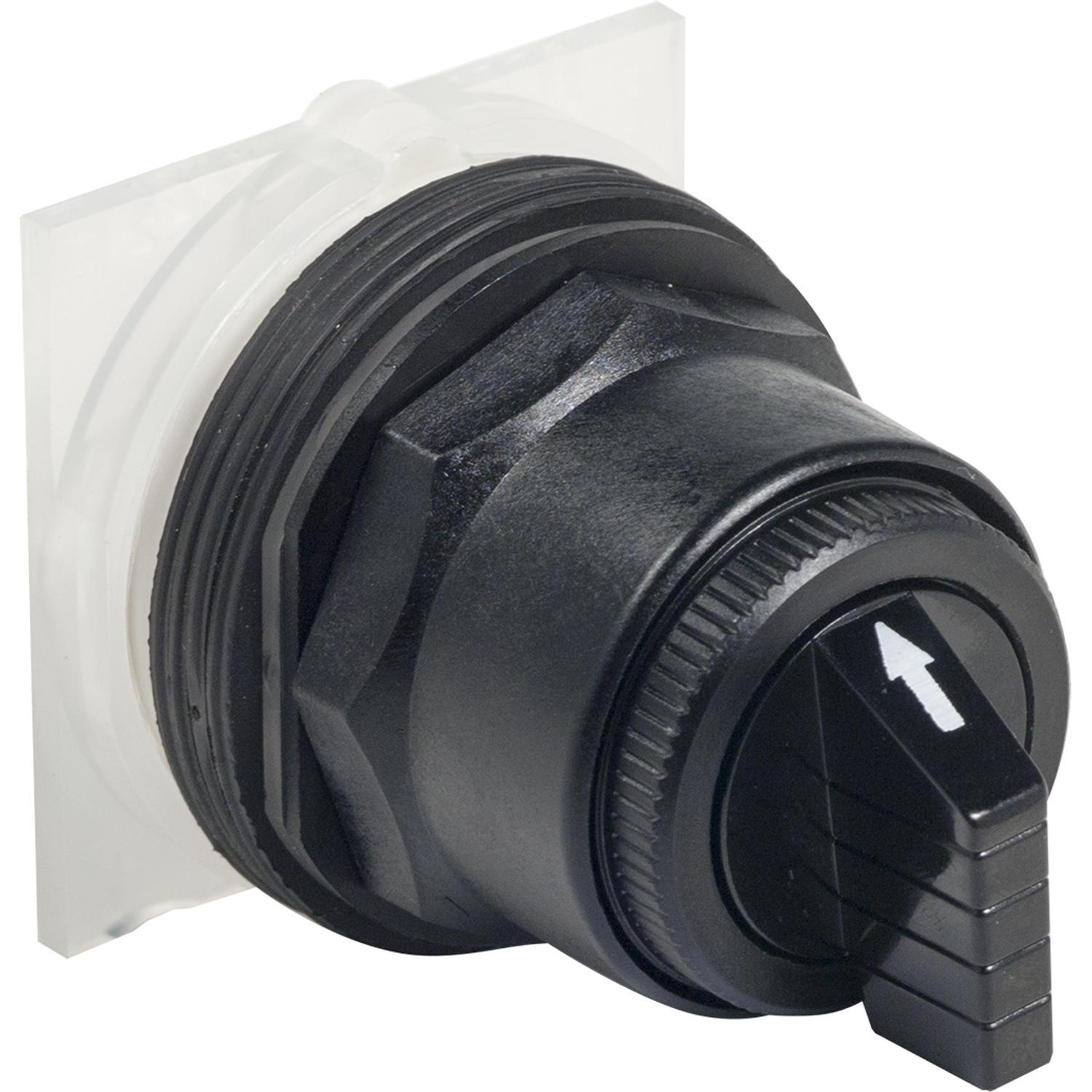 Schneider Electric 9001SKS63B 9001SK Type SK Corrosion-Resistant Dusttight/Oiltight/Watertight Non-Illuminated Selector Switch Operator, 30 mm, 3 Positions, Black