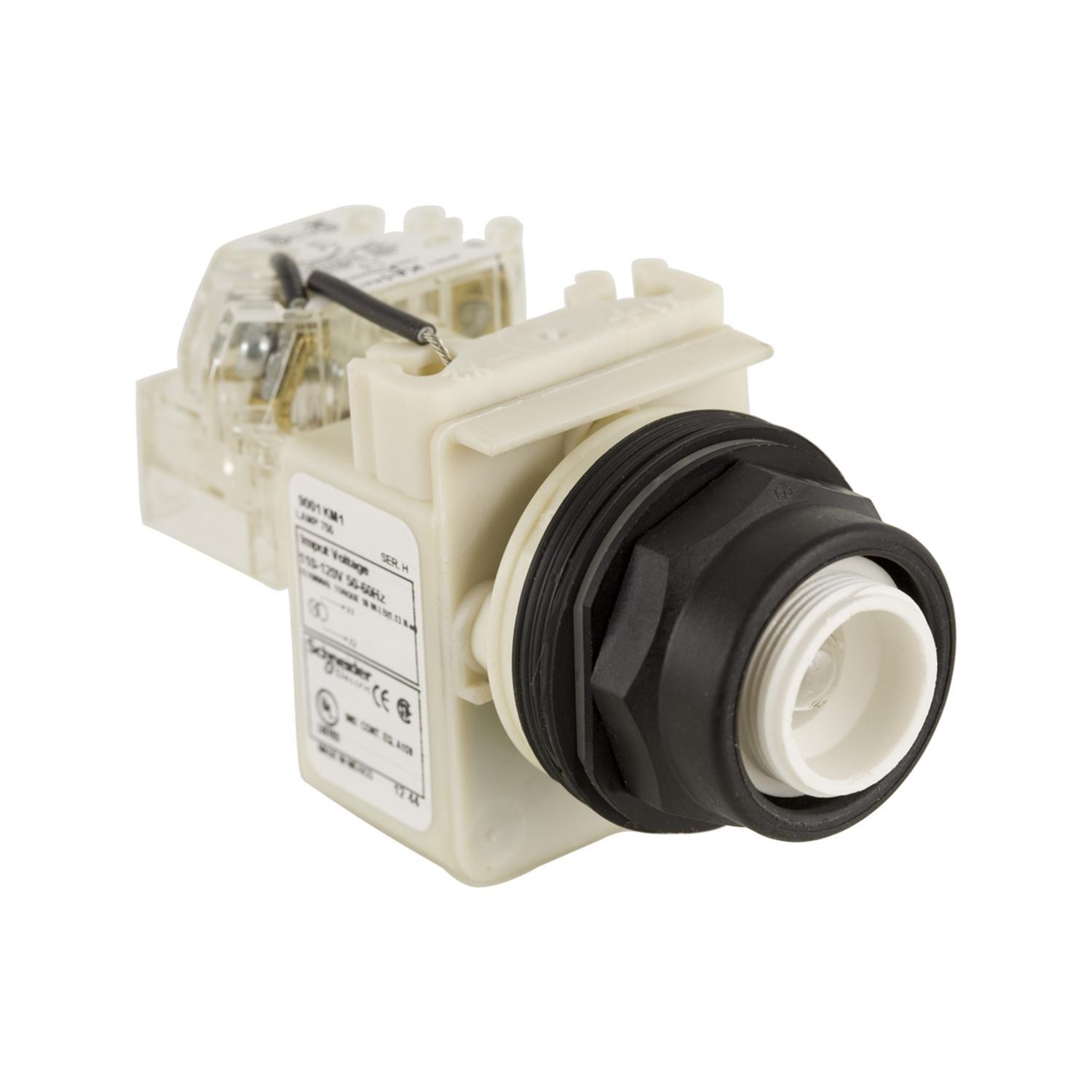 Schneider Electric 9001SKT1 9001SK Type SK Pilot Light, 110 to 120 V AC/DC, Panel Mounting