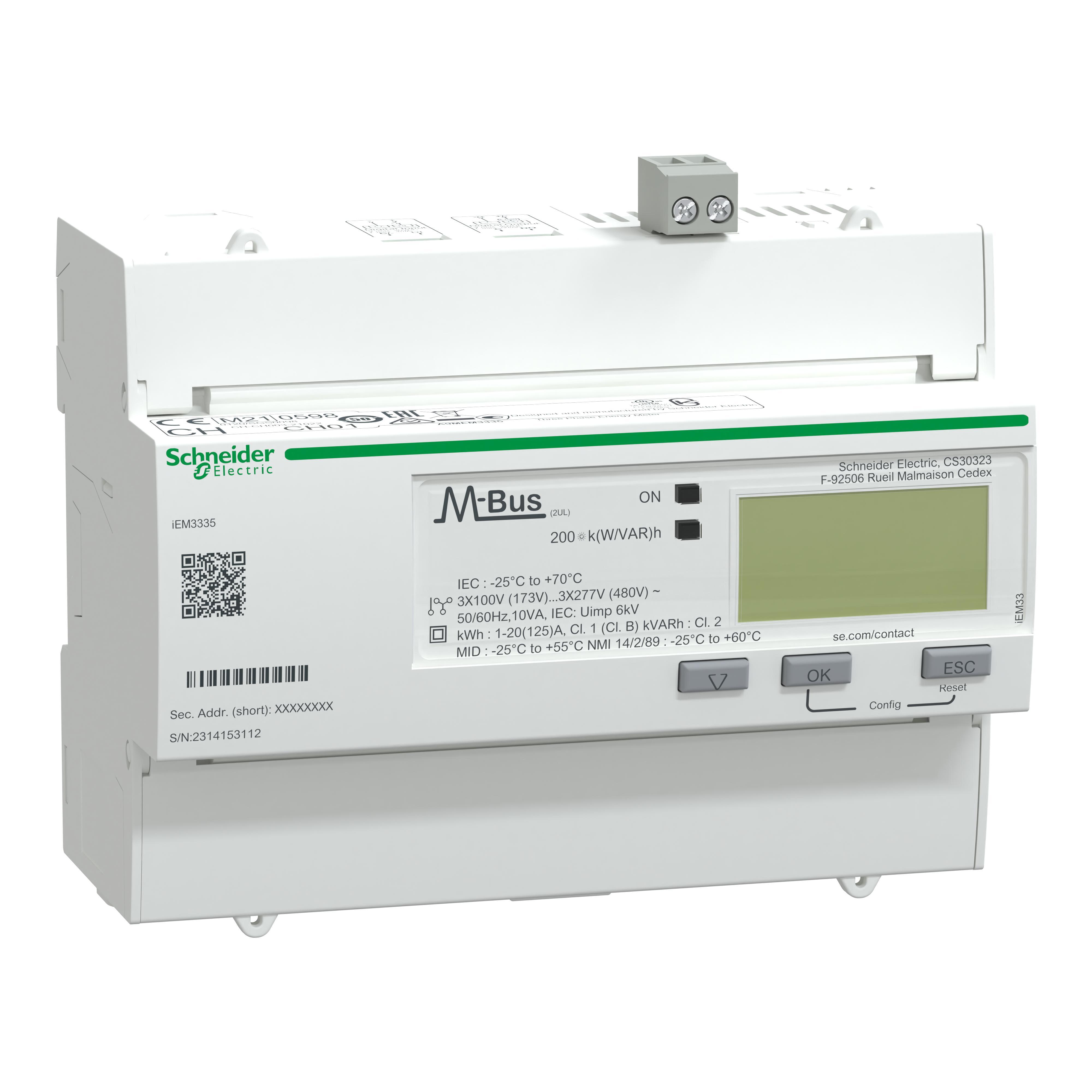 Schneider Electric A9MEM3335 Monitoring Meter Assemblies