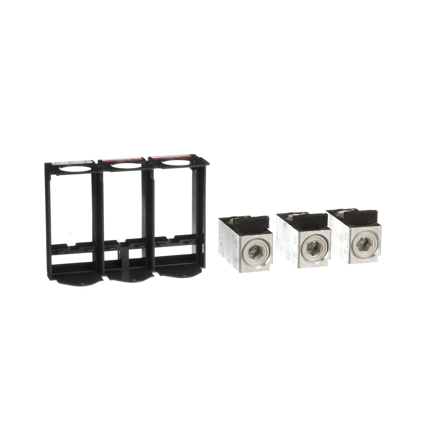 Schneider Electric PowerPact™ Square D™ AL600LF52K3 3-Pole Multi-Standard Mechanical Lug Kit, 3/0 AWG to 500 kcmil, For Use With PowerPact™ 400/600 A L-Frame Circuit Breaker