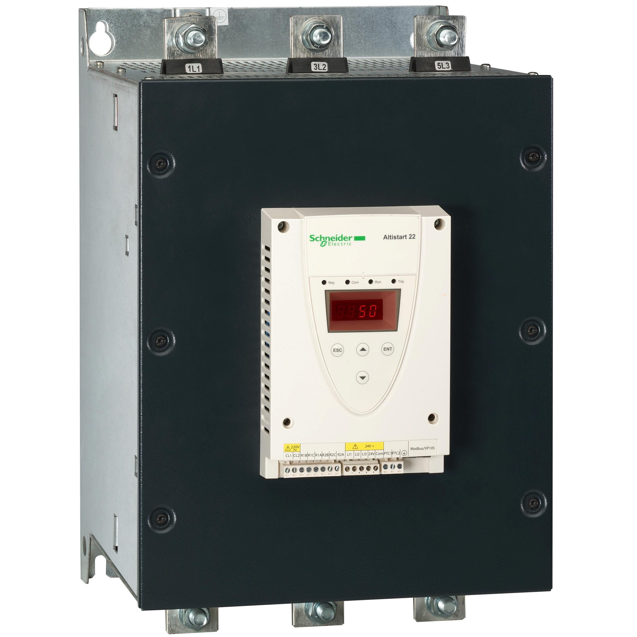 Schneider Electric Altistart 22 Square D™ ATS22C48S6U Integrated Bypass Soft Starter With Heat Sink, 110 VAC V Coil, IP00 Enclosure