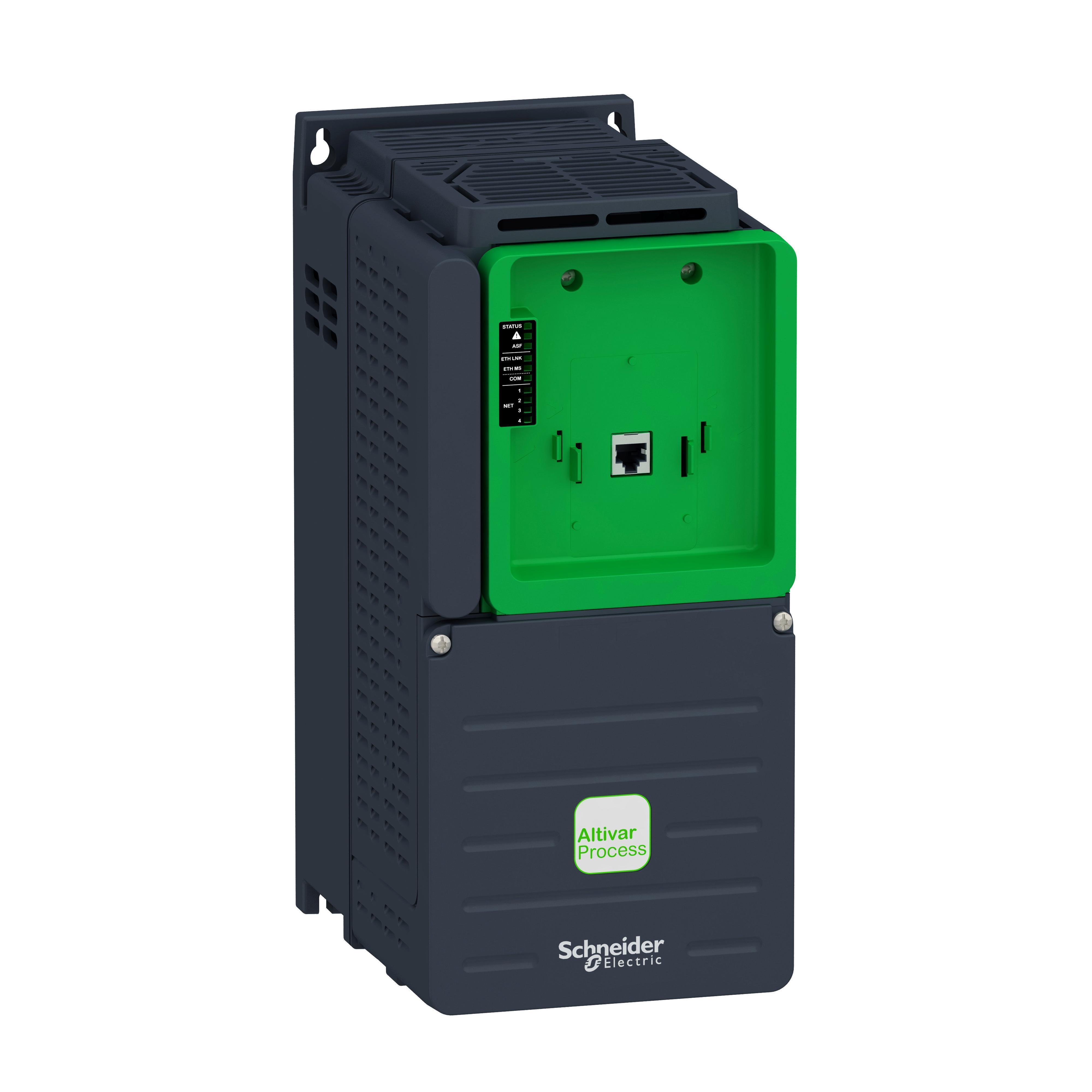 Schneider Electric ATV630U75N4ZU ATV600 3-Phase Standard Variable Speed Drive, 380 to 480 V, 13.8, 11.9 A Normal Duty/10.5, 9.2 A Heavy Duty, 10 hp Normal Duty/7.5 hp Heavy Duty, 6.10 in W x 8.86 in D