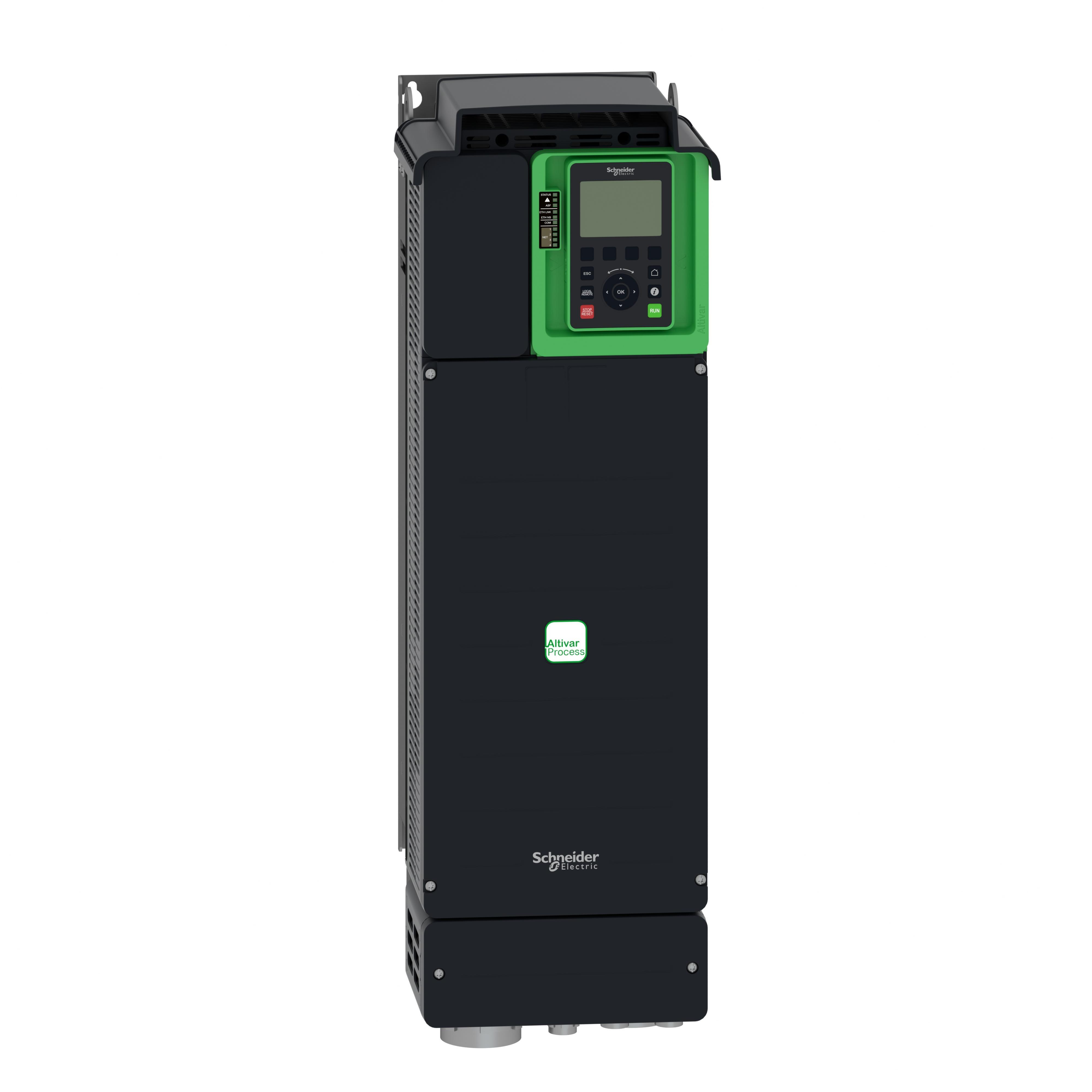 Schneider Electric Altivar® Process 630 ATV630D22M3 3-Phase Type 1 Standard AC Variable Speed Drive, 230 V AC, 54.5/64.8/64.3/76 A, 25 hp, 30 hp, 8.9 in W x 10.67 in D