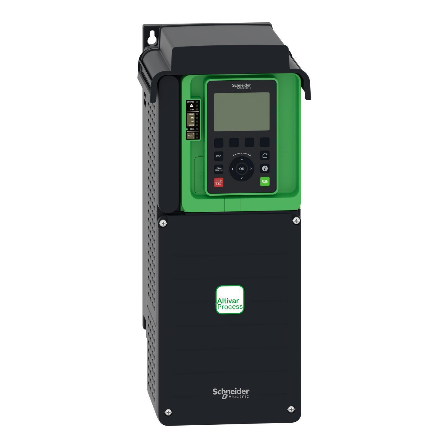Schneider Electric Altivar™ 930 Square D™ ATV930U75N4 3-Phase Standard AC Variable Speed Drive With Braking Chopper Unit, Category C2/C3 Integrated EMC Filter, 400 to 480 V AC, 9.2/10.5/11.9/13.8 A, 7-1/2 hp, 10 hp, 6.73 in W x 9.29 in D