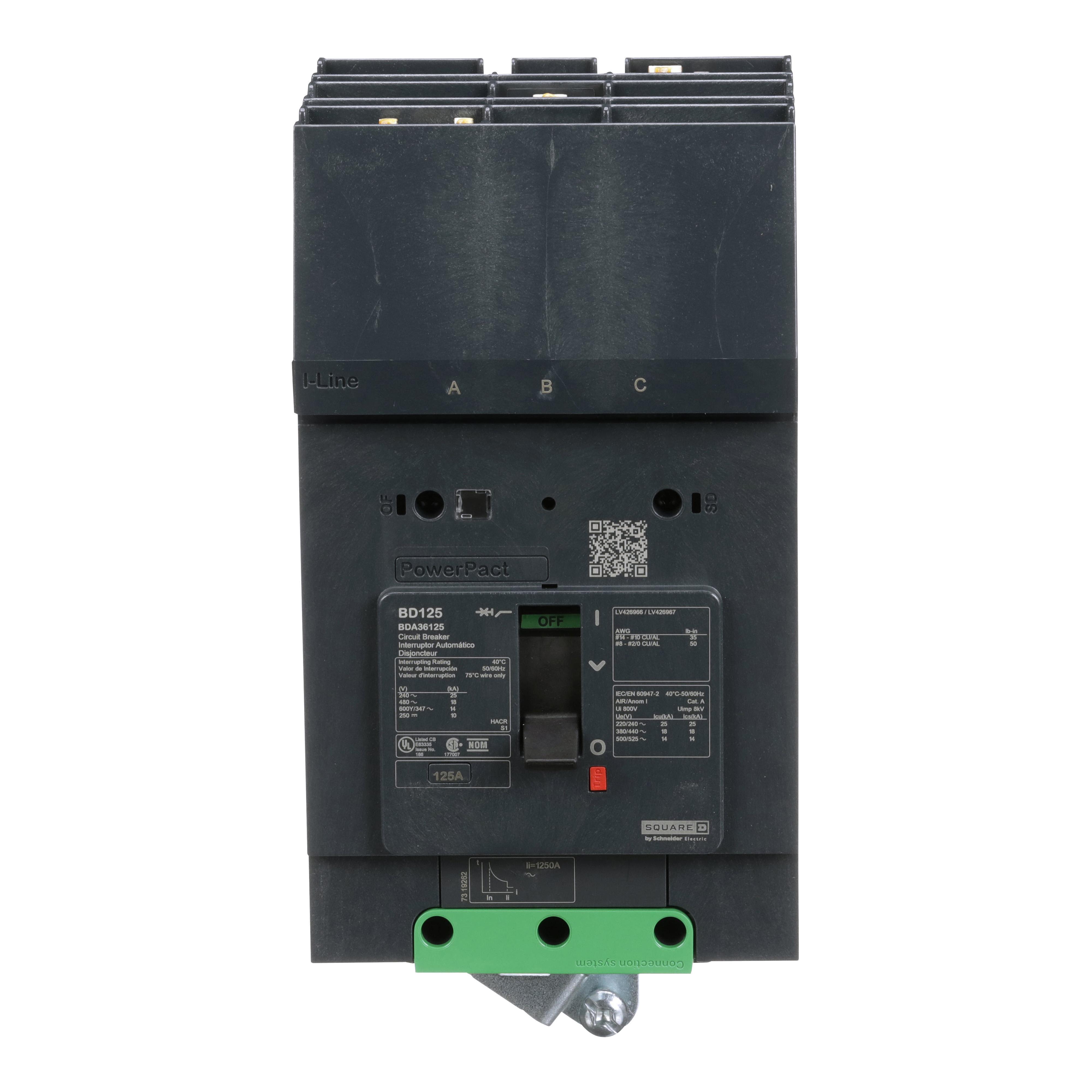 Schneider Electric BDA36125 Molded Case Circuit Breakers