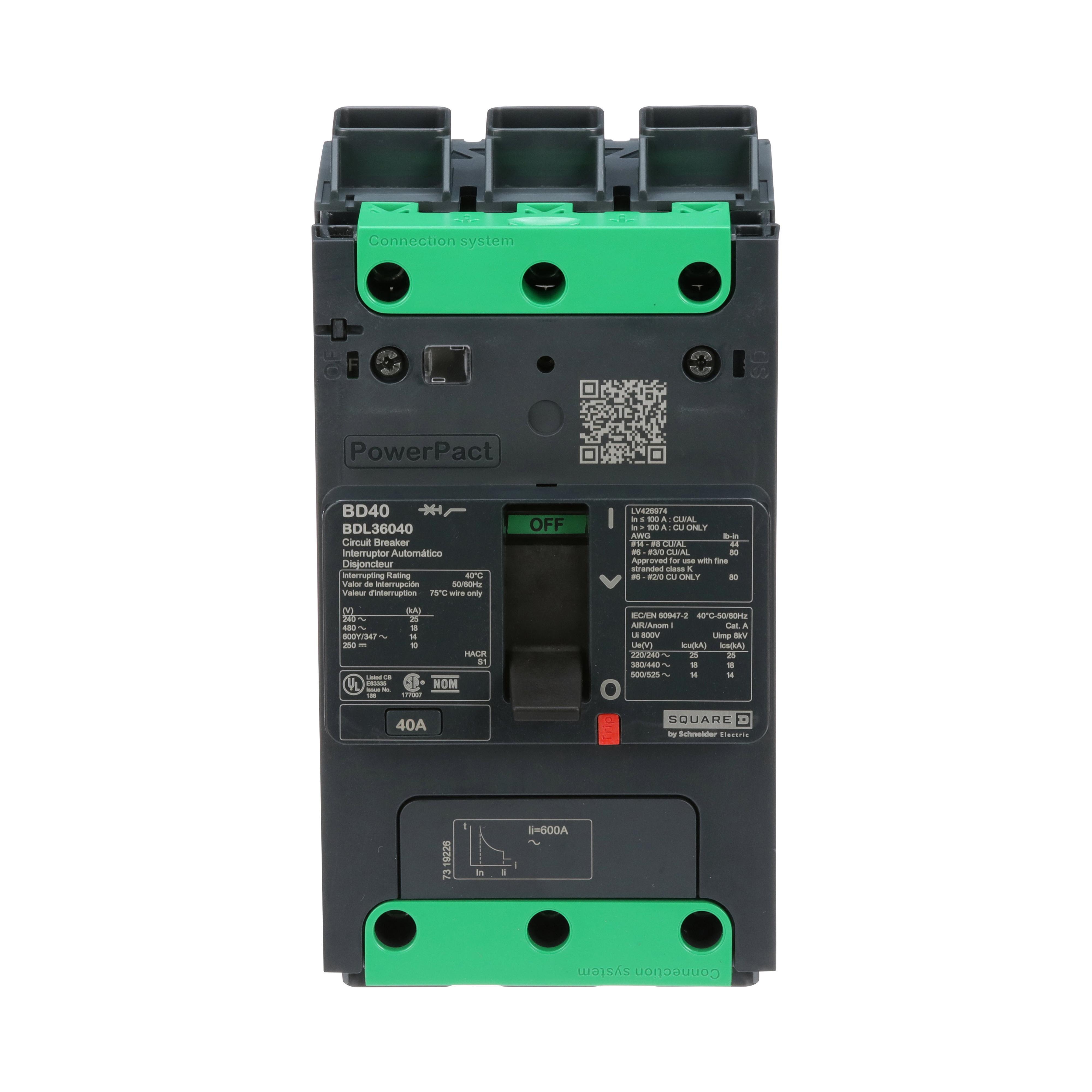 Schneider Electric BDL36040 Molded Case Circuit Breakers