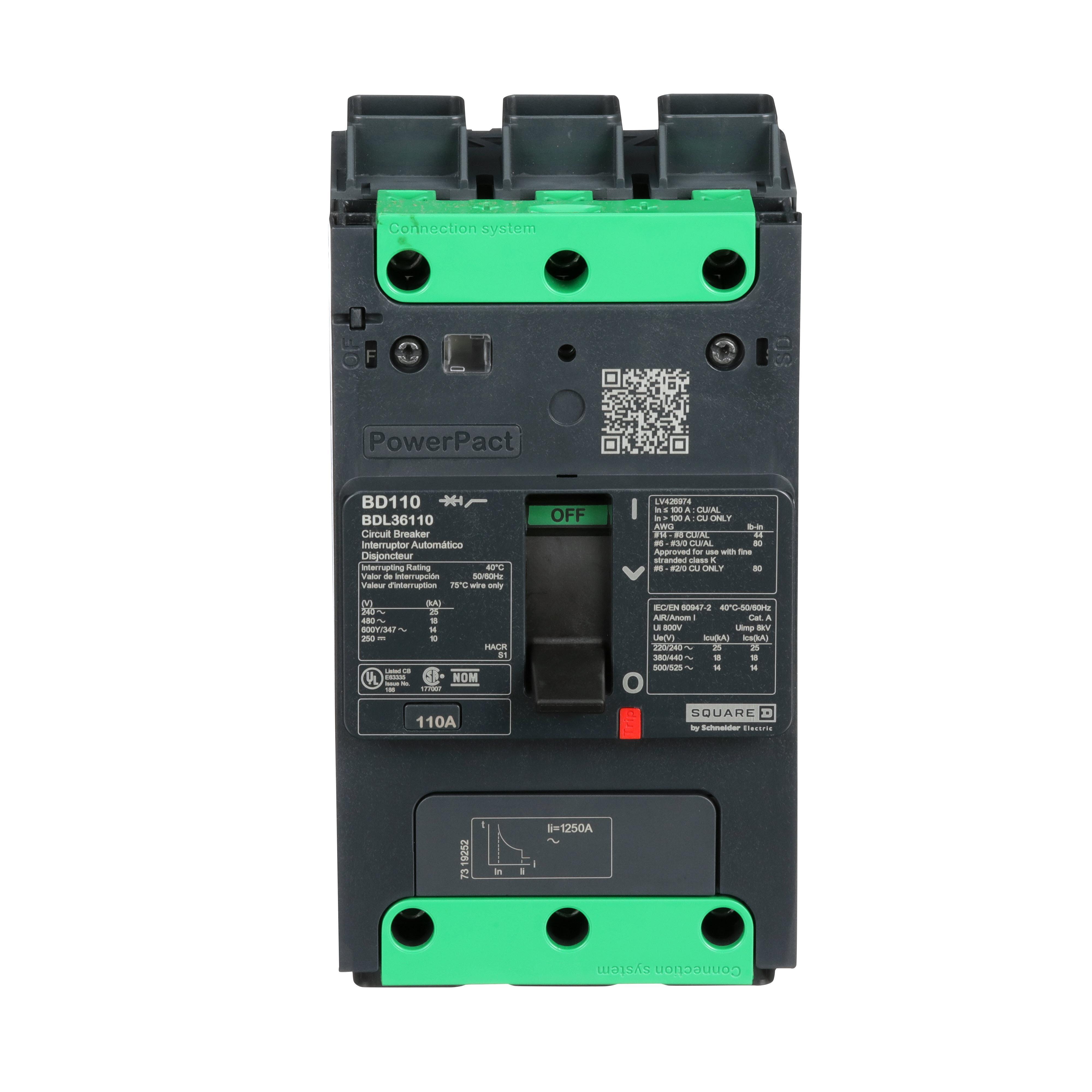 Schneider Electric BDL36110 Molded Case Circuit Breakers