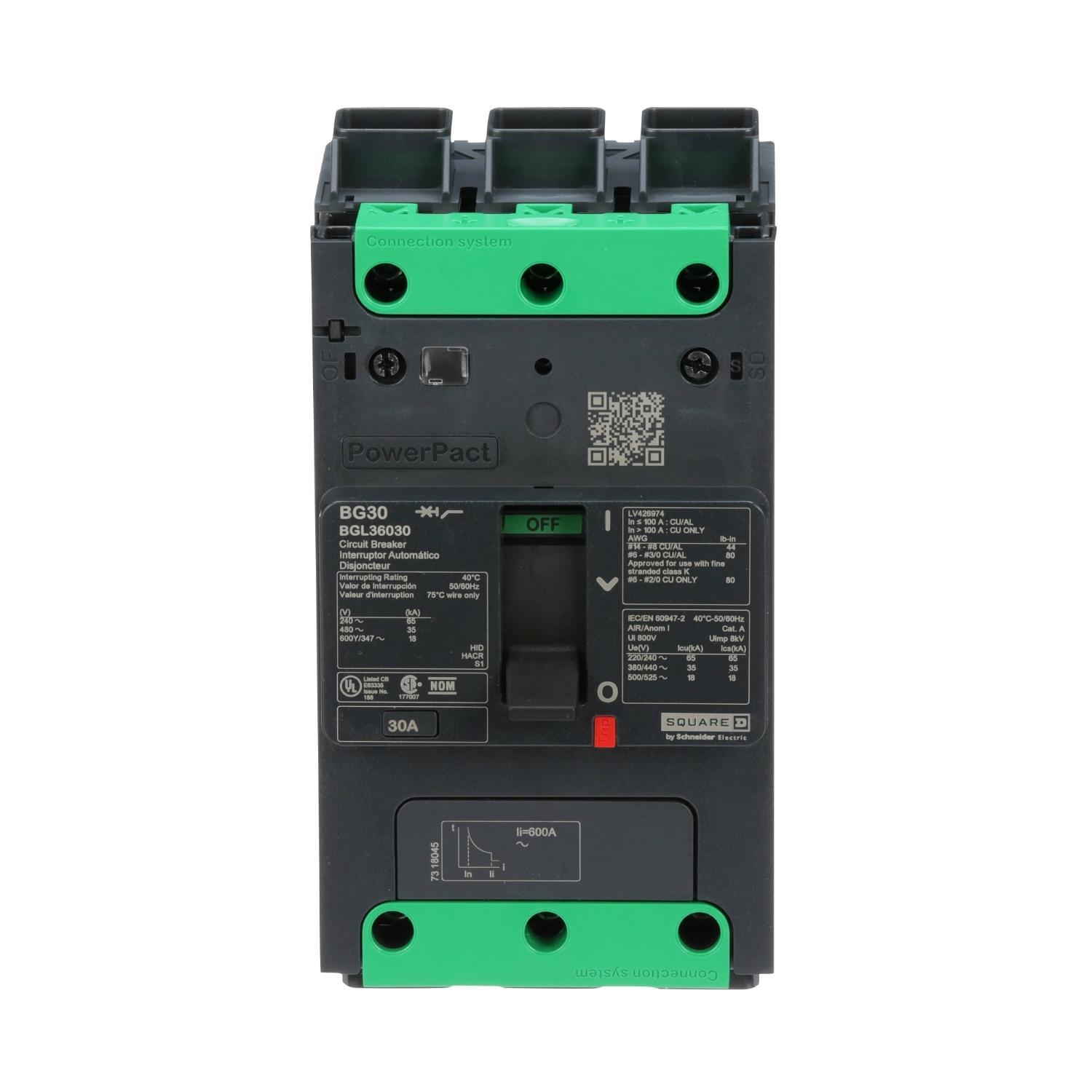 Schneider Electric BGL36030 Molded Case Circuit Breakers