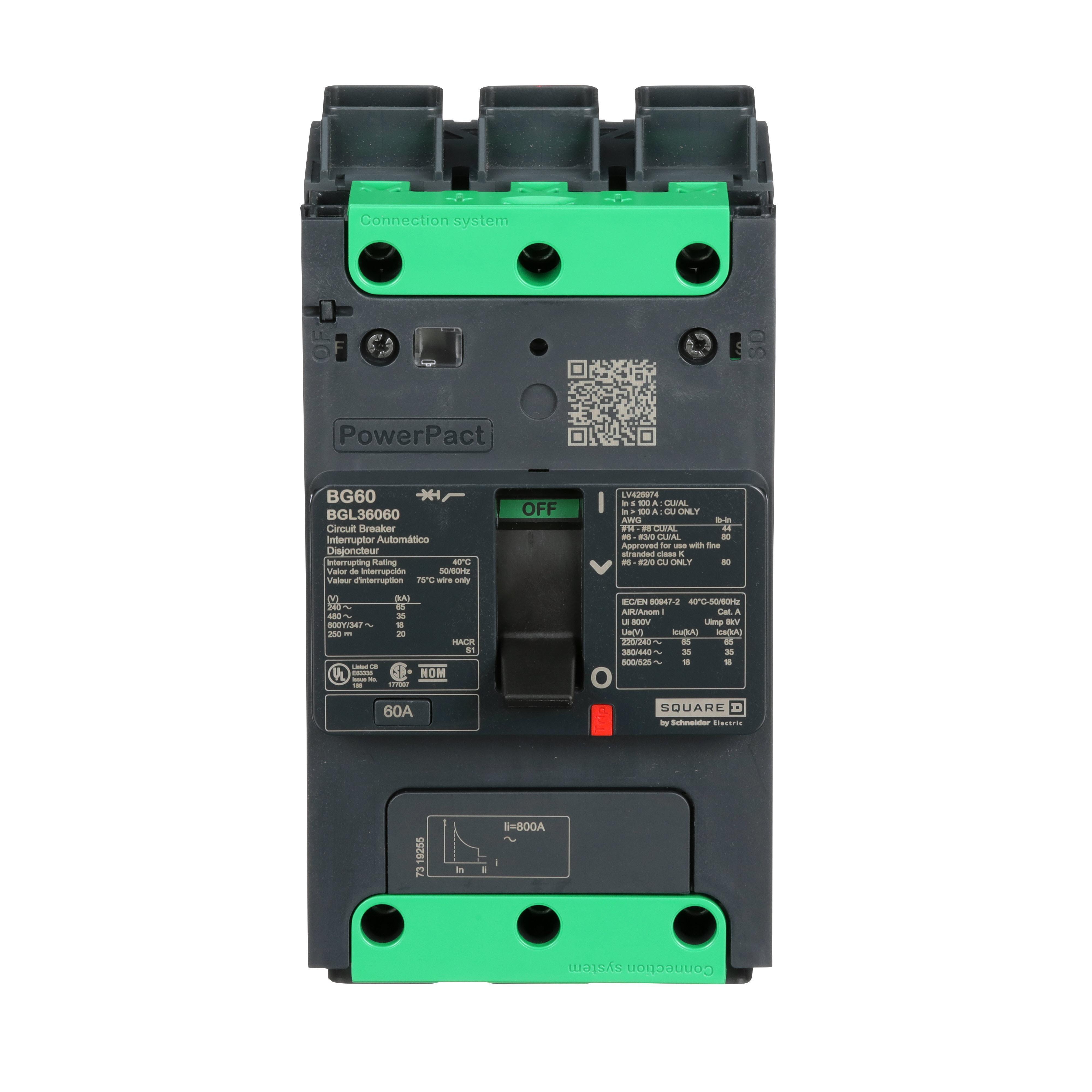 Schneider Electric BGL36060 Molded Case Circuit Breakers