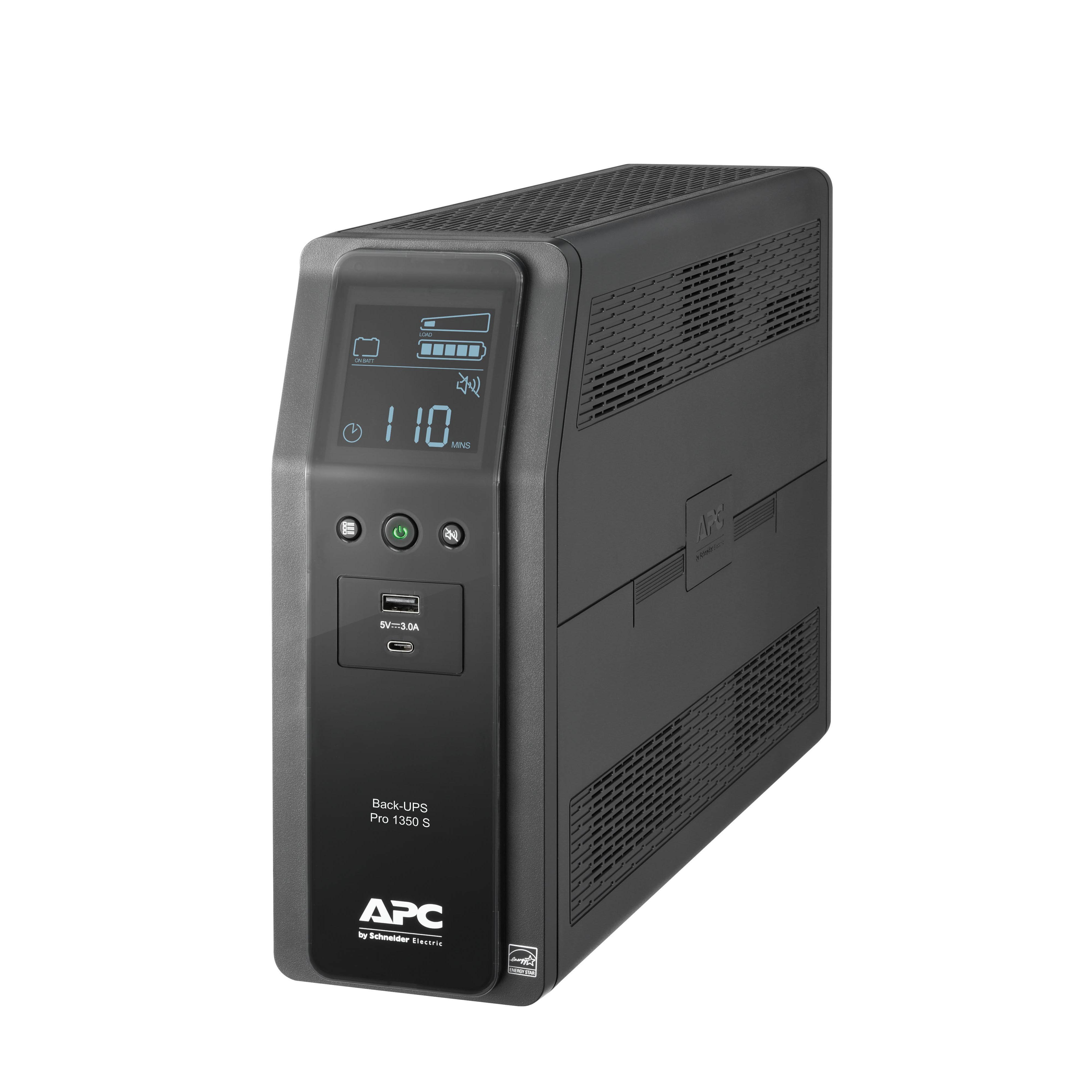 Schneider Electric BR1350MS Back-UPS, 120 V Input, 810 W Power Rating, (10) Outlets