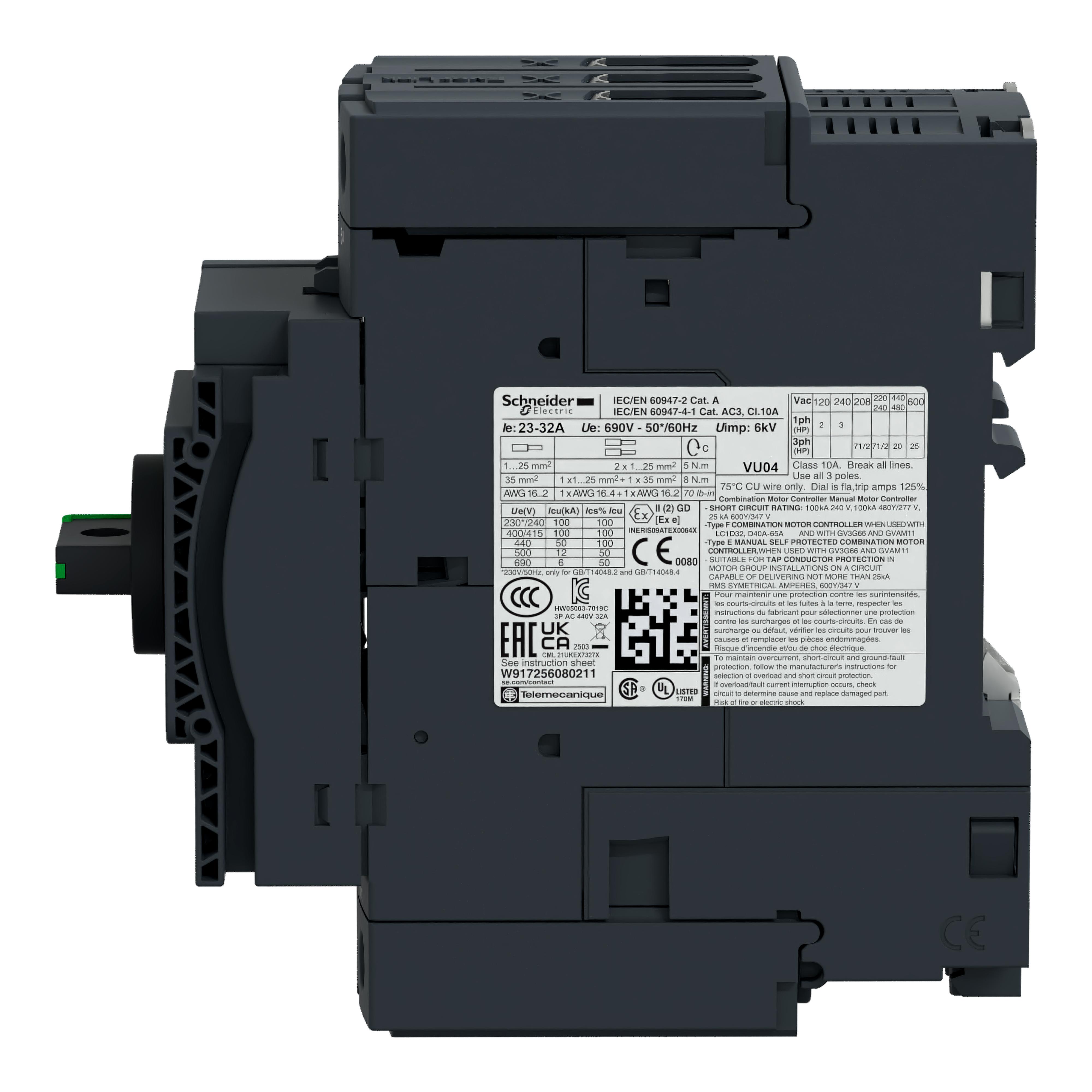 Schneider Electric GV3P80 Motor Protection Circuit Breakers