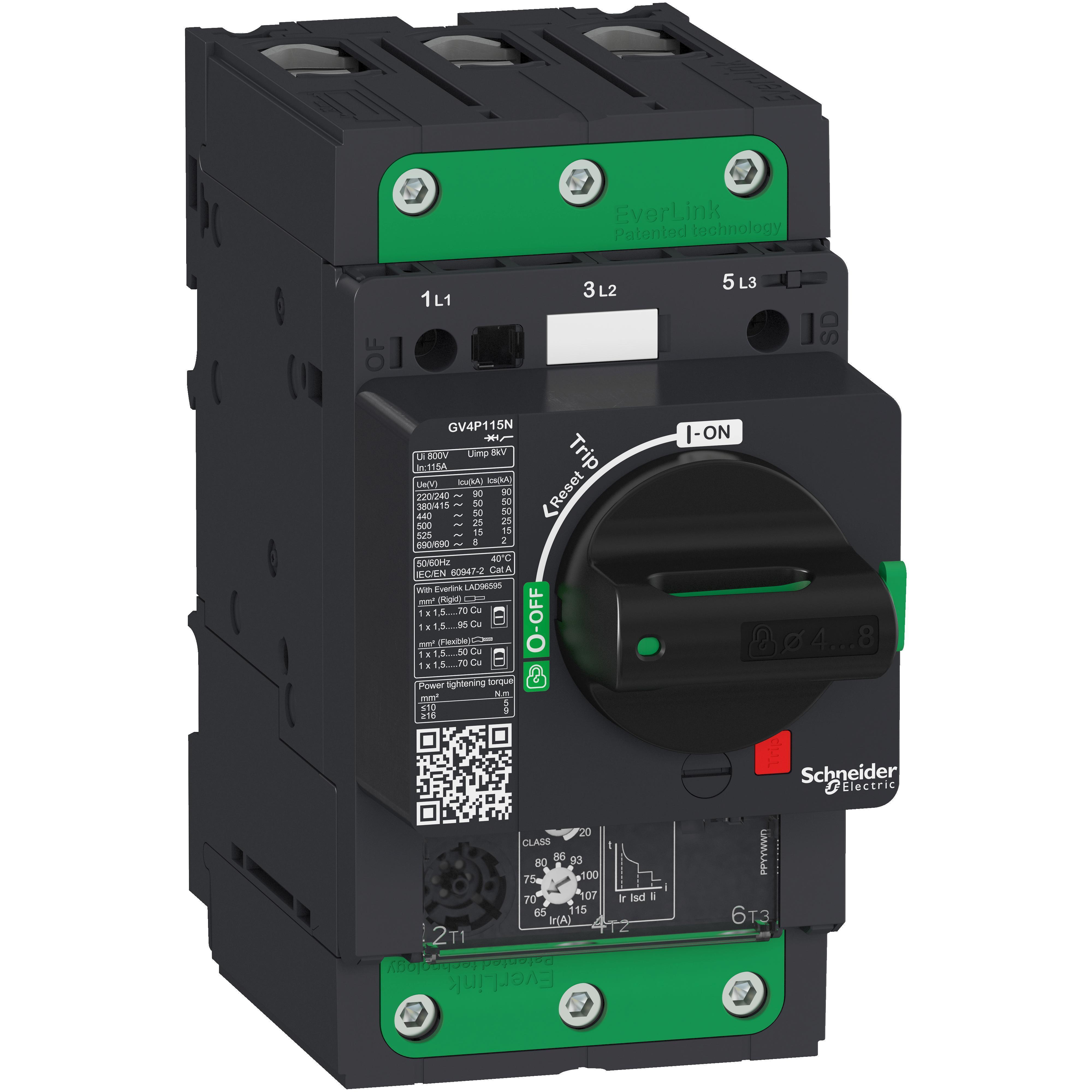 Schneider Electric GV4P115S Standard Thermal Magnetic Circuit Breakers