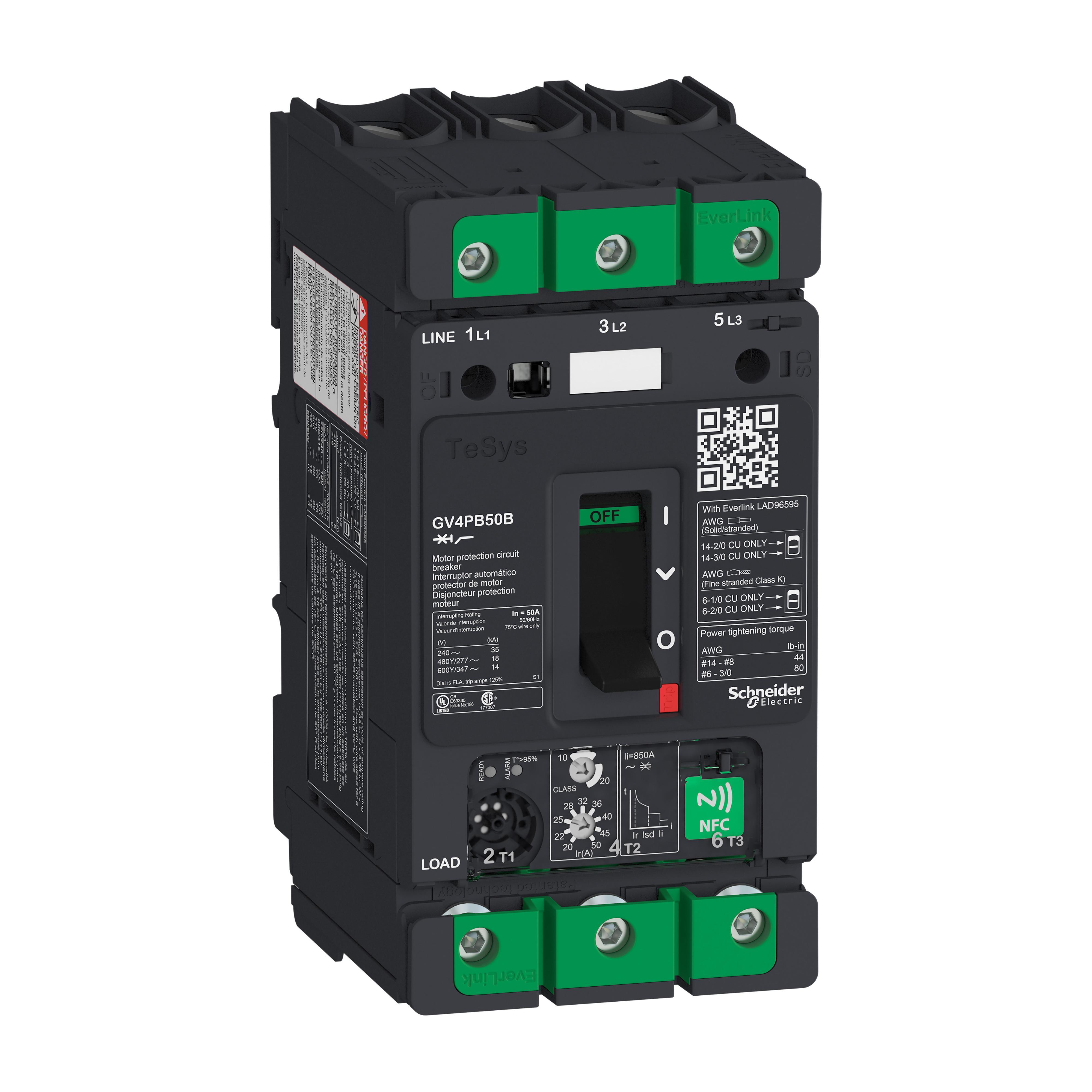 Schneider Electric GV4PB50B Standard Thermal Magnetic Circuit Breakers