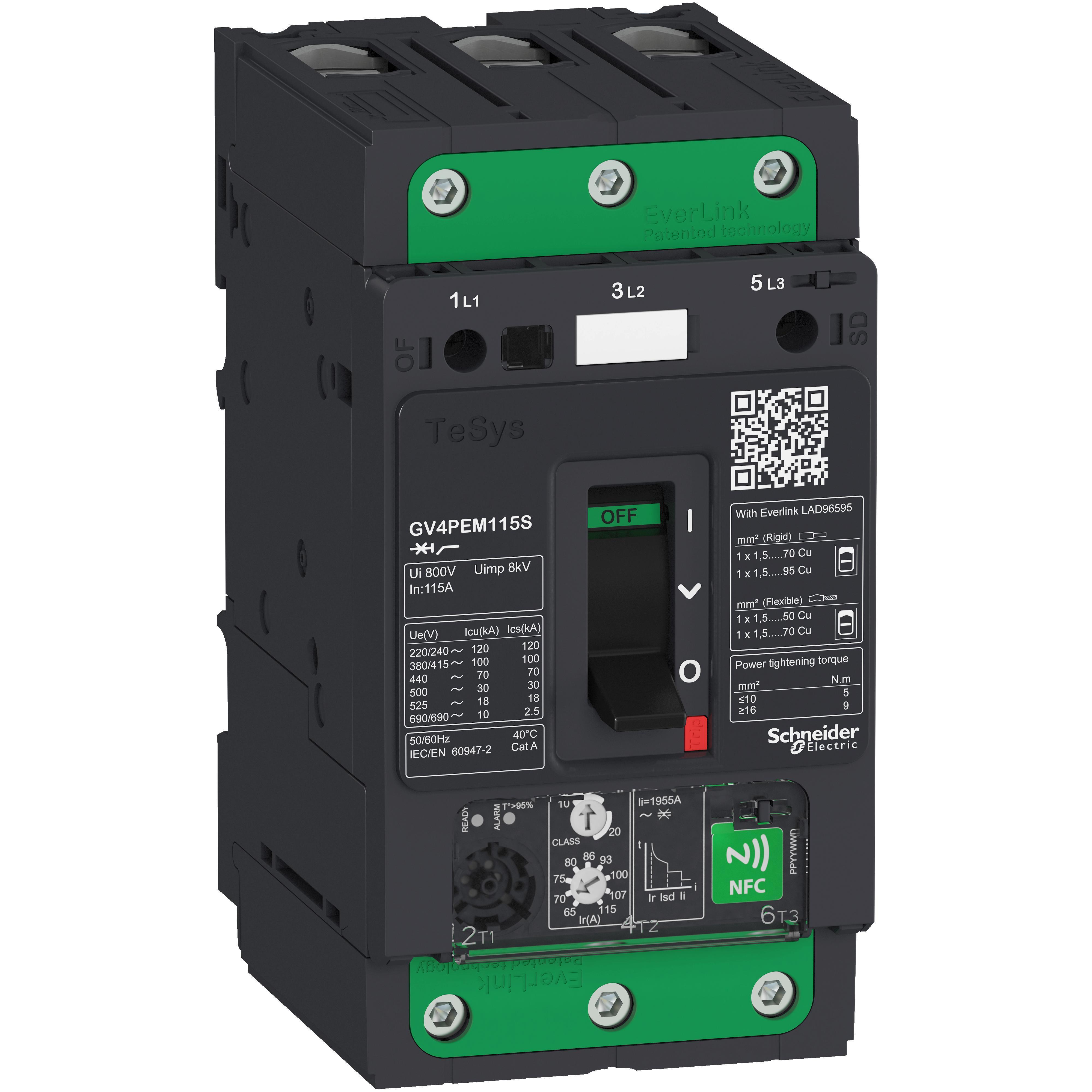 Schneider Electric GV4PEM115S Standard Thermal Magnetic Circuit Breakers
