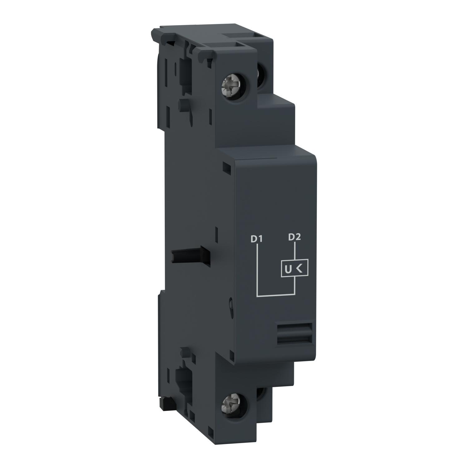 Schneider Electric Square D™ GVAU226 TeSys™ GVAU Automatic Undervoltage Trip, For Use With TeSys™ GV2L, GV2LE, GV2ME, GV2P, GV3L, GV3P Manual Starter