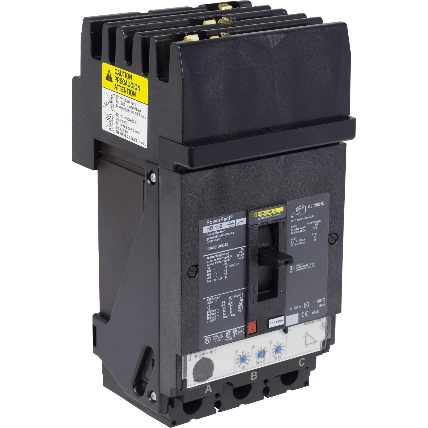 Schneider Electric HDA36100U43X Molded Case Circuit Breakers
