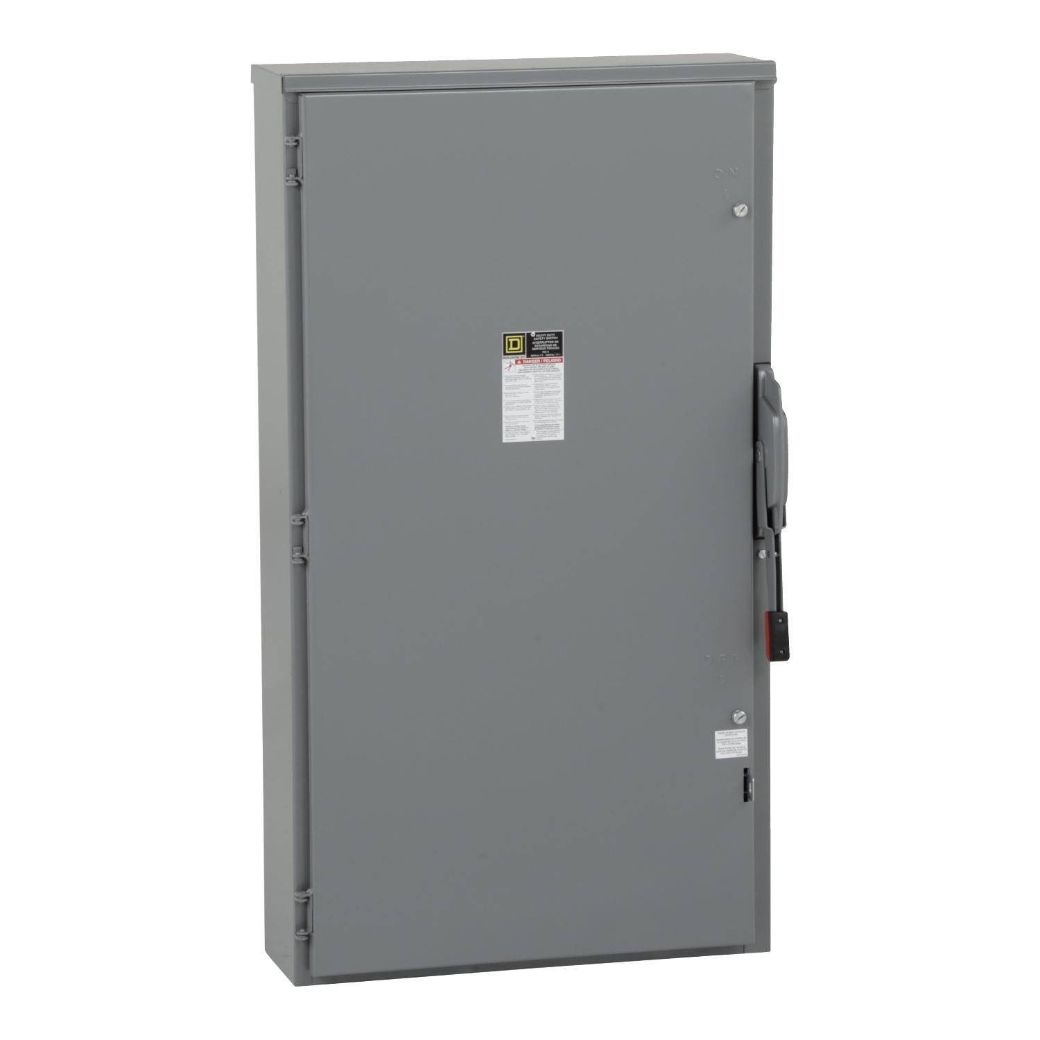 Square D™ HU366NR Heavy Duty Non-Fusible Safety Switch With Neutral, 600 V AC, 600 A