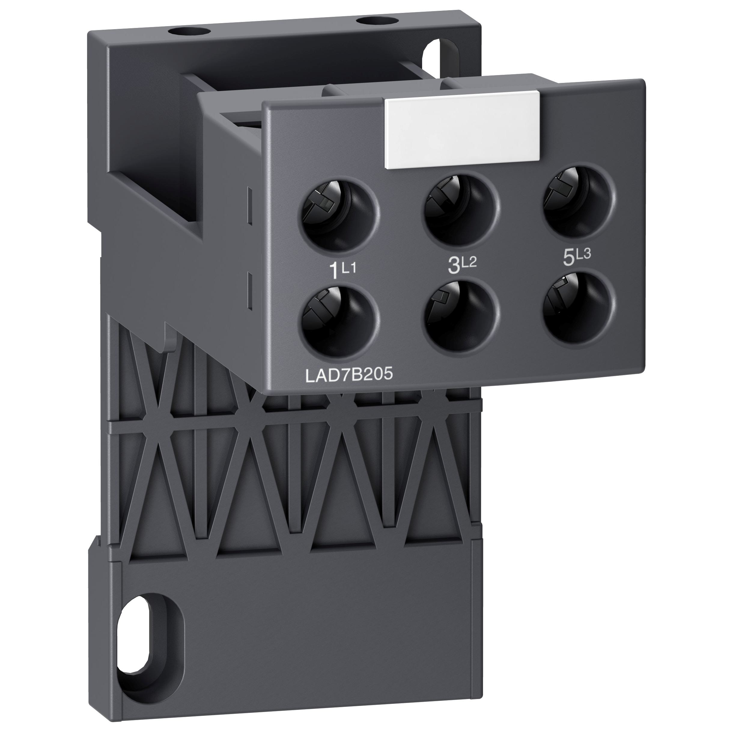 Schneider Electric TeSys™ LAD7B205 Terminal Block, For Use With LRD04L to 32L, LR3D04L to 32L and LR9D01 to 32 Overload Relay