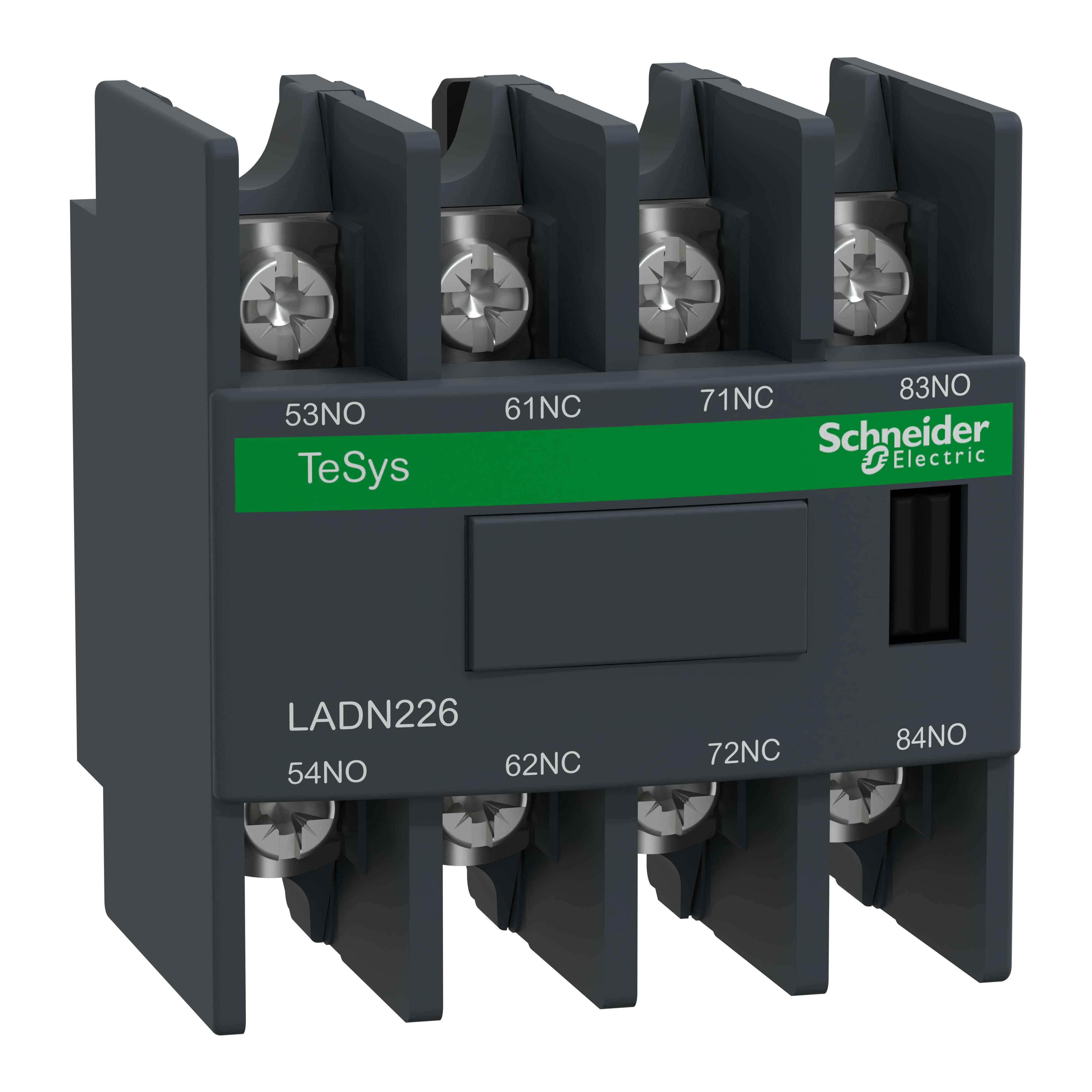 Schneider Electric TeSys™ D/F LADN226 Instantaneous Auxiliary Contact Block, 690 V AC, 10 A, 2NO-2NC Contacts
